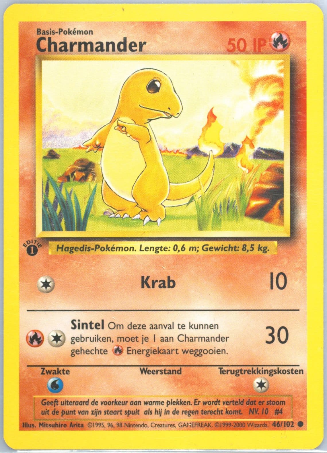 Charmander 1st Edition (46) 1999 Pokemon Dutch