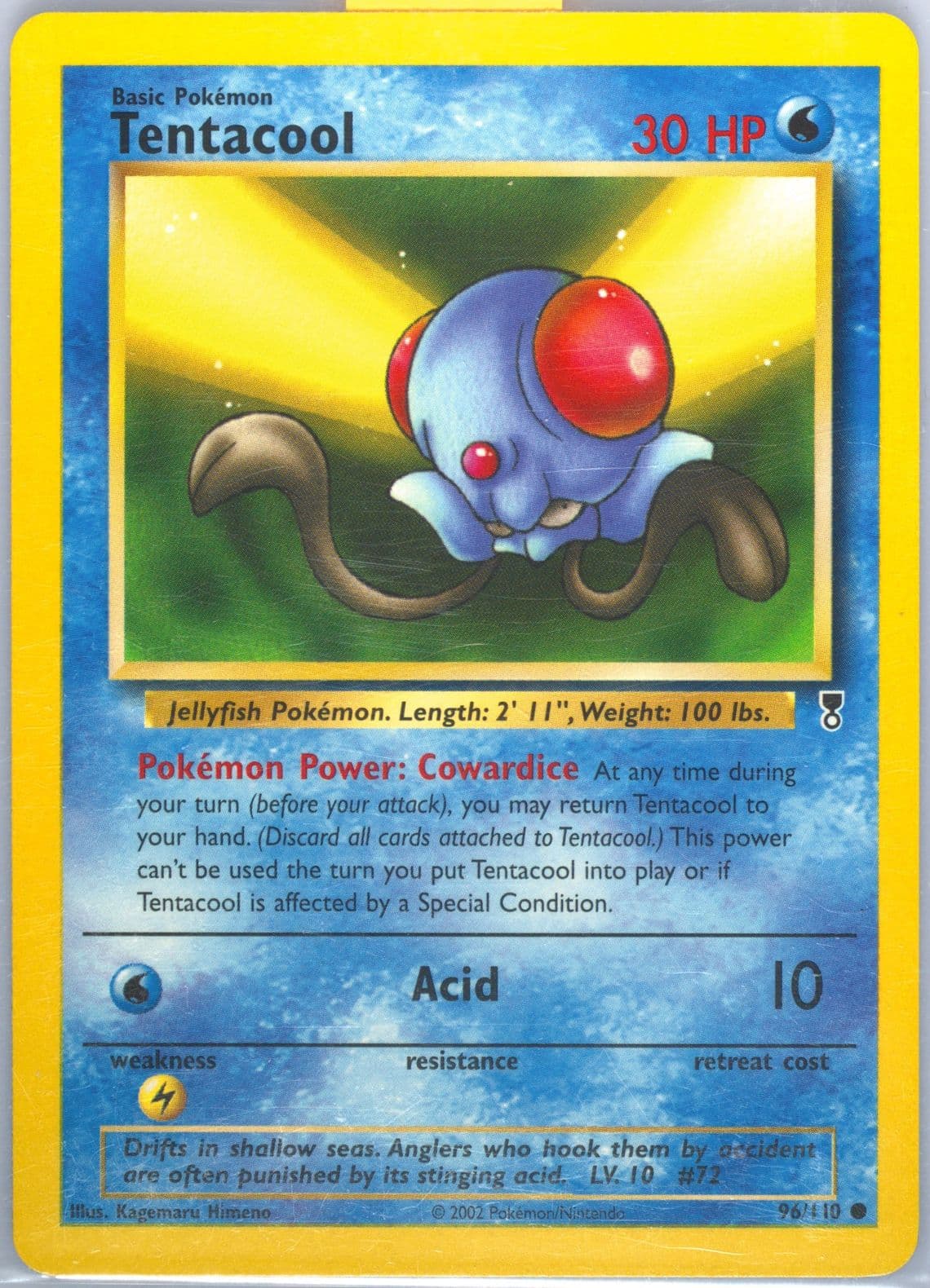 Tentacool (96) 2002 Pokemon Legendary Collection