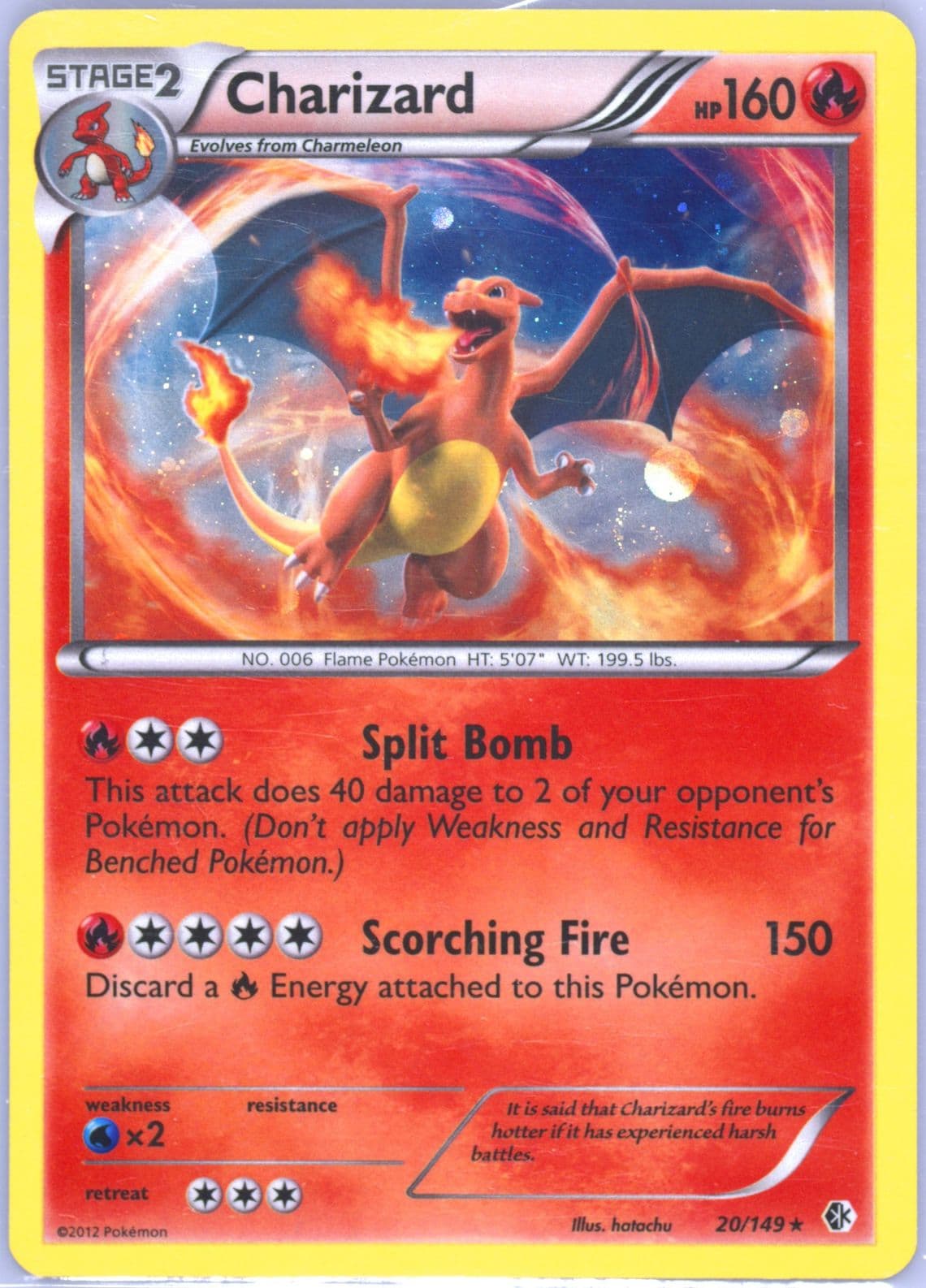 Charizard-Holo Cosmos (20) 2012 Pokemon Black & White Boundaries Crossed