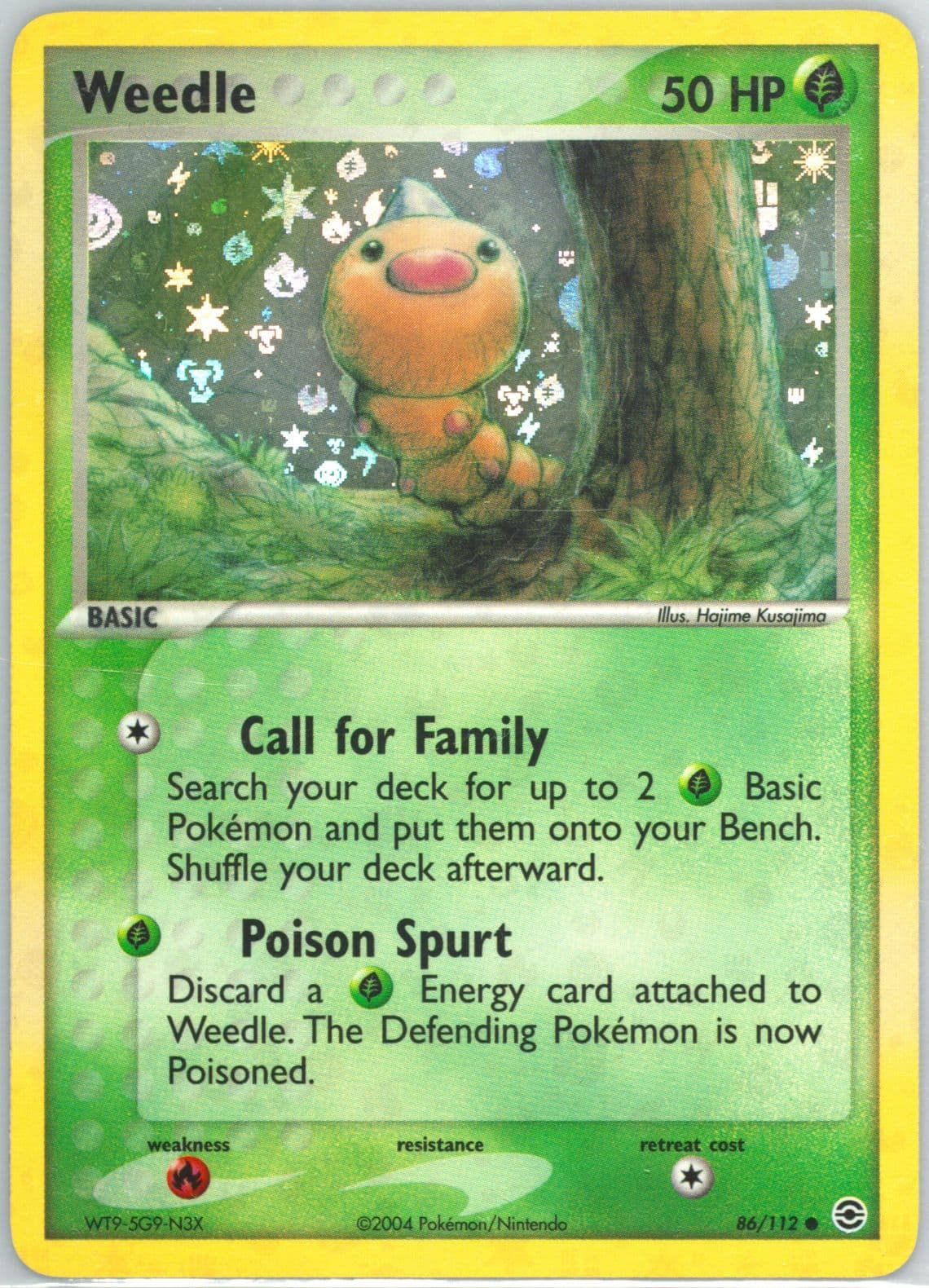 Weedle-Reverse Foil (86) 2004 Pokemon EX Fire Red & Leaf Green