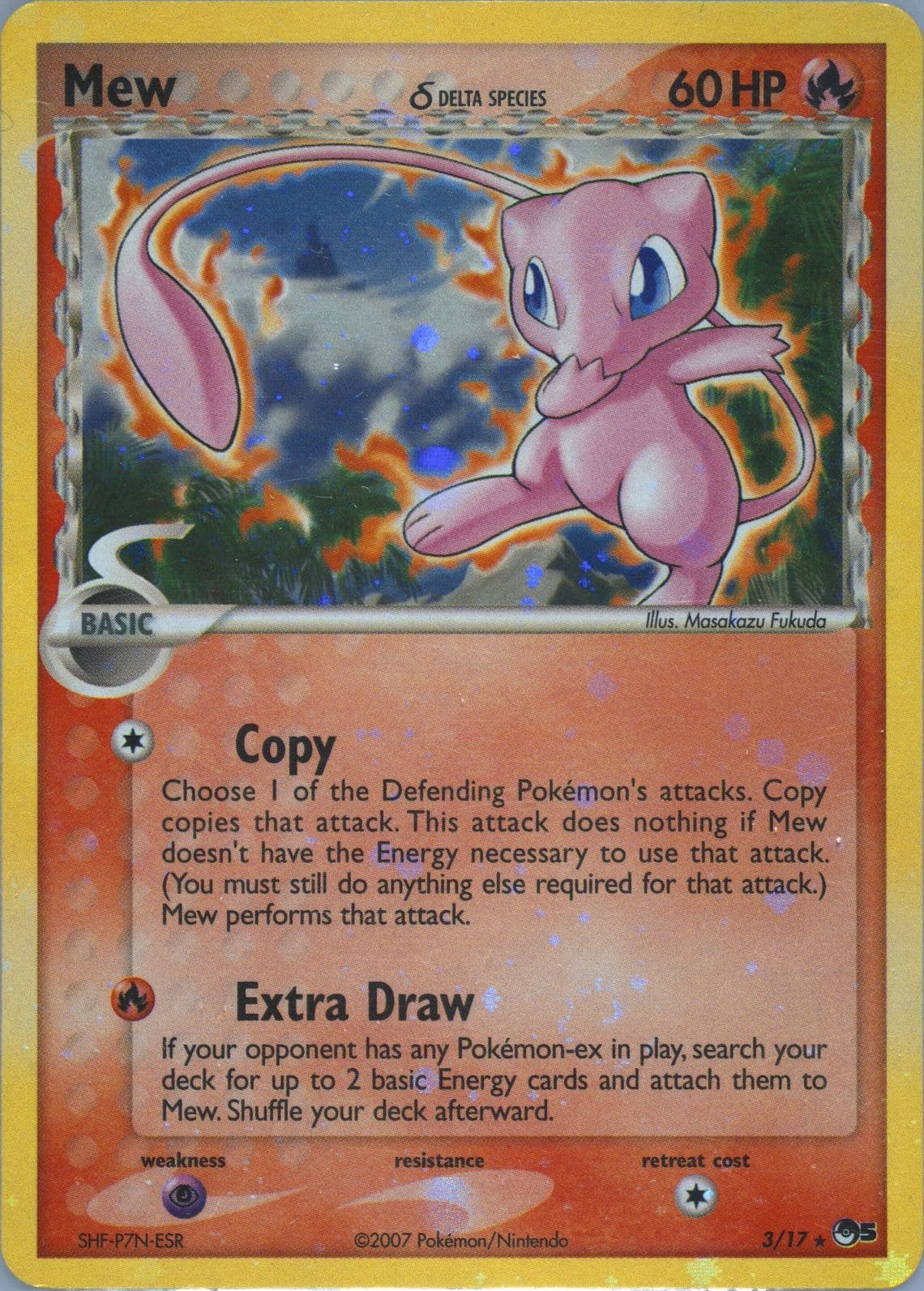 Mew-Holo (3) 2007 Pokemon Pop Series 5