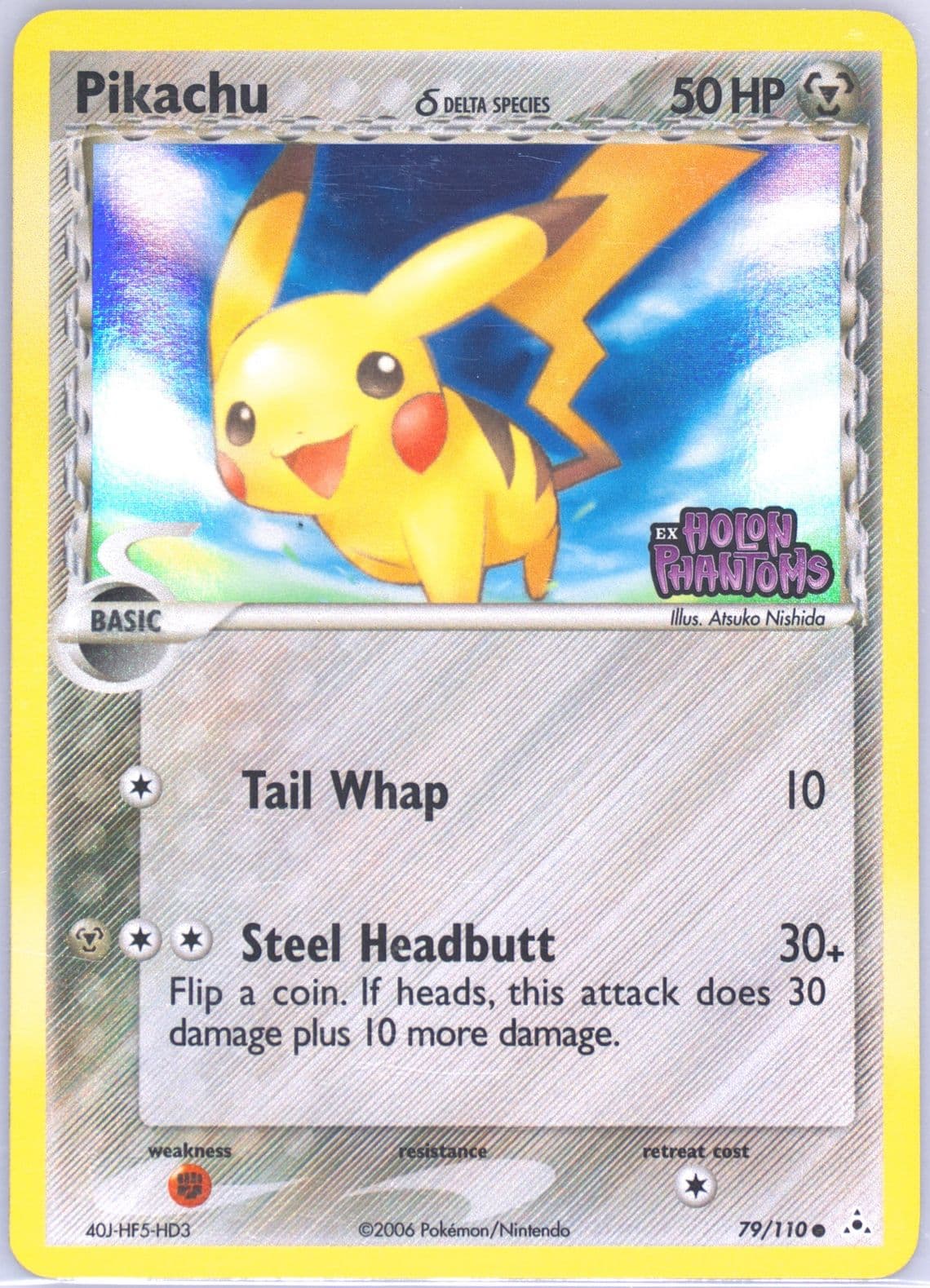 Pikachu-Reverse Foil (79) 2006 Pokemon EX Holon Phantoms