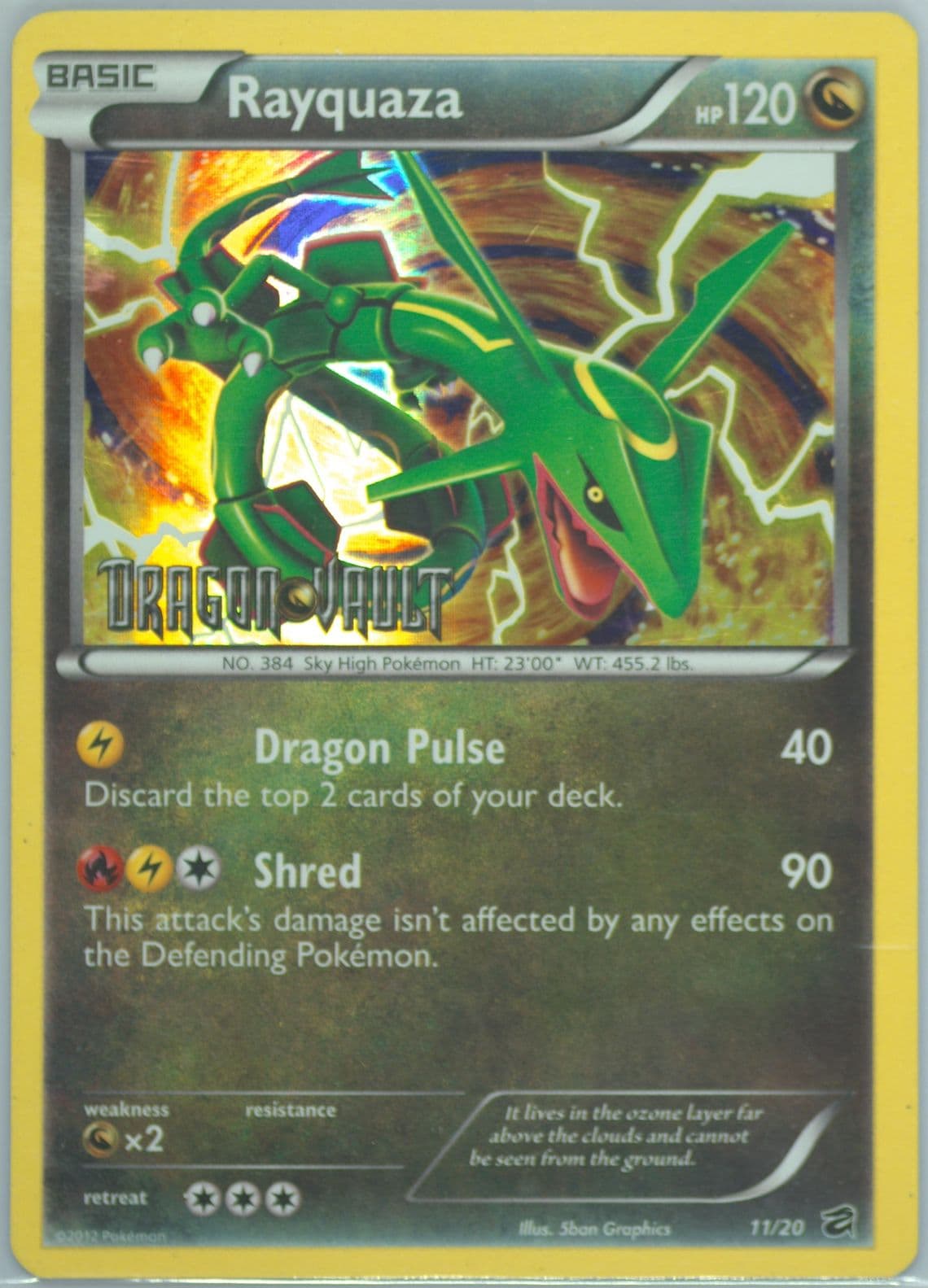 Rayquaza Dragon Vault Stamp (11) 2012 Pokemon Black & White Dragon Vault