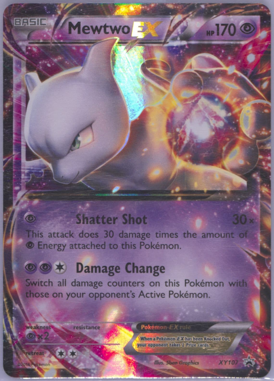 Mewtwo EX Triple Power Tin (XY107) 2016 Pokemon XY Black Star Promo