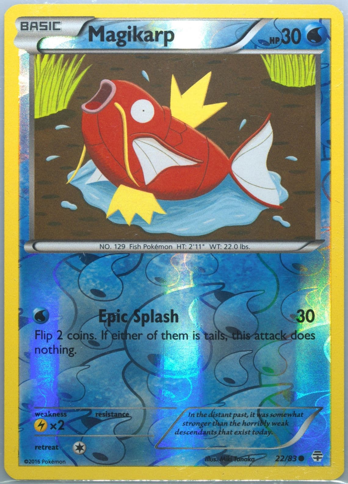 Magikarp-Reverse Foil (22) 2016 Pokemon XY Generations