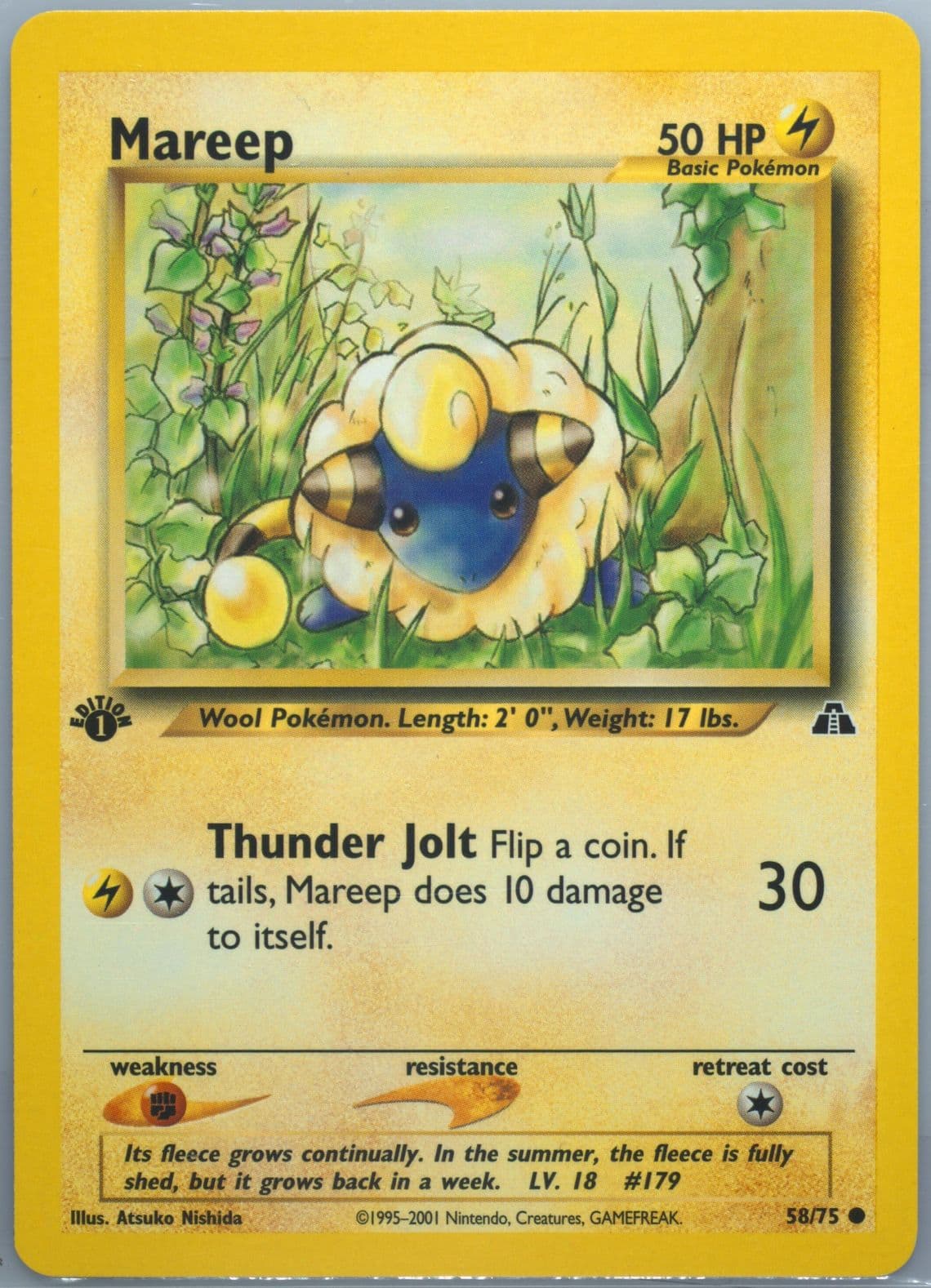 Mareep 1st Edition (58) 2001 Pokemon Neo Discovery