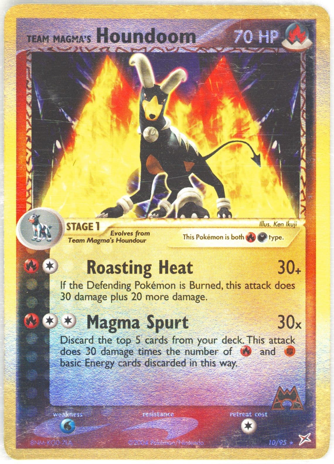 Team Magma's Houndoom-Reverse Foil (10) 2004 Pokemon EX Team Magma VS Team Aqua