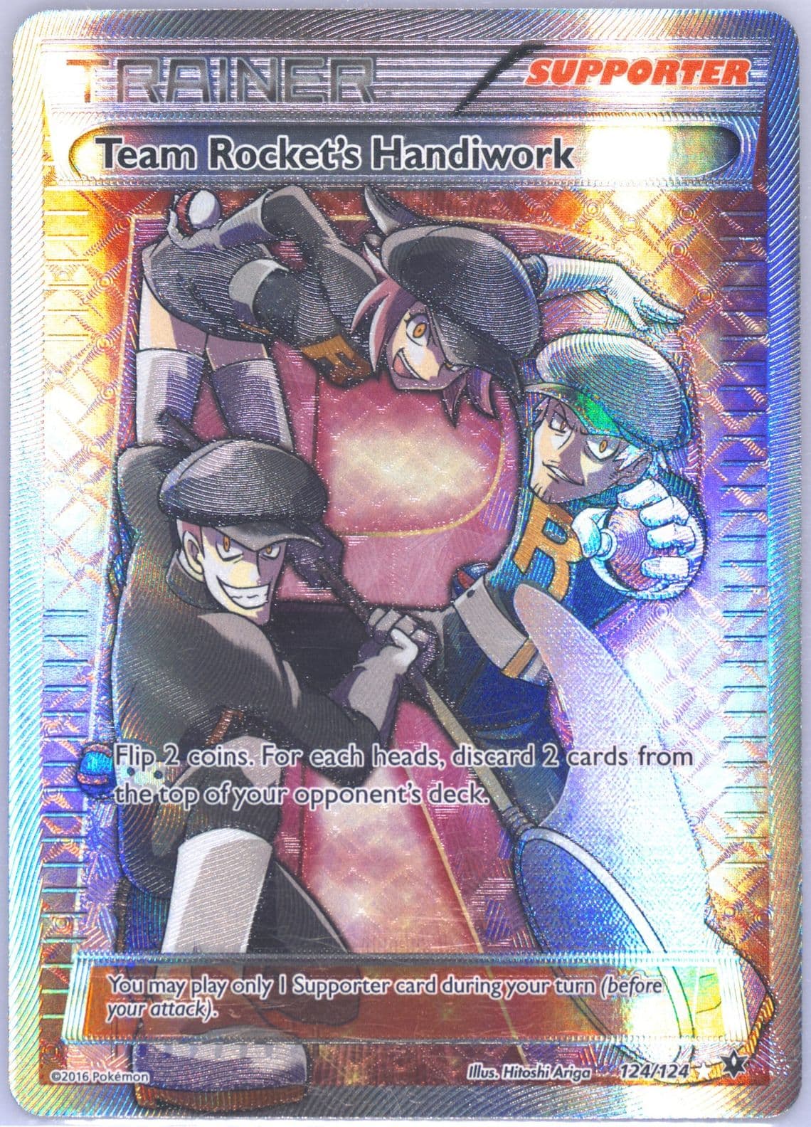 Full Art/Team Rocket's Handiwork (124) 2016 Pokemon XY Fates Collide