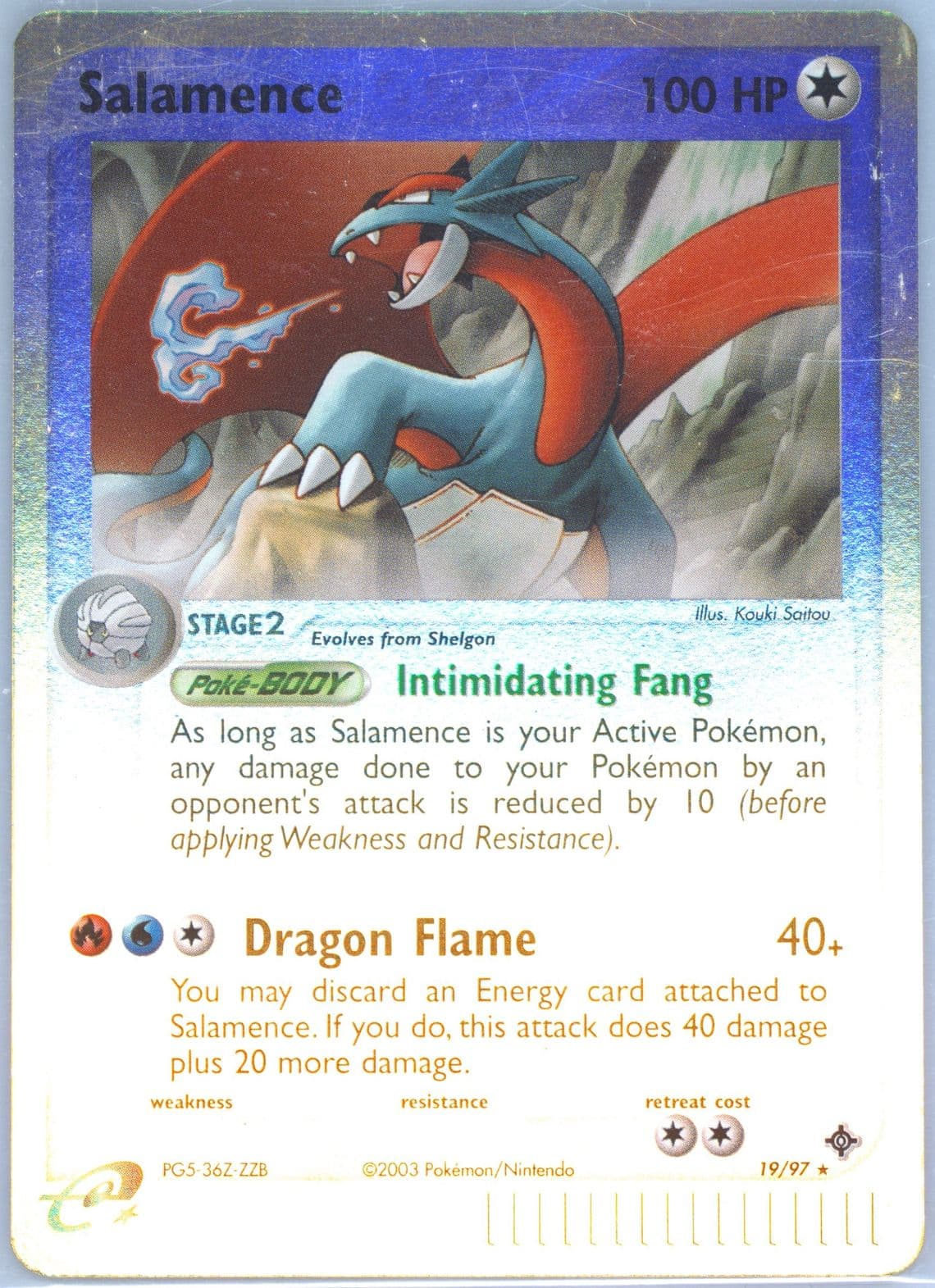 Salamence-Reverse Foil (19) 2003 Pokemon EX Dragon