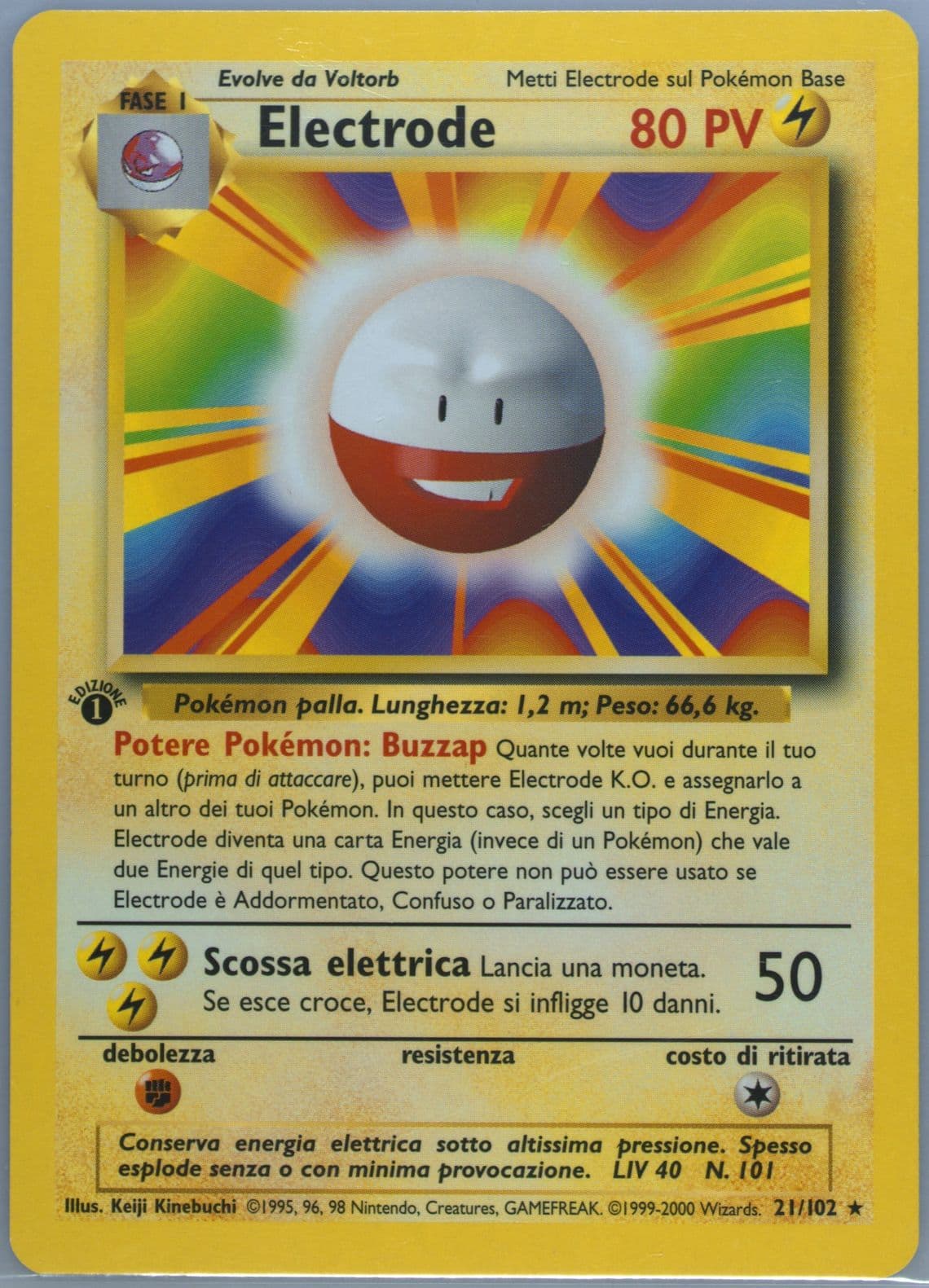 Electrode 1st Edition-Italian (21) 2000 Pokemon Game