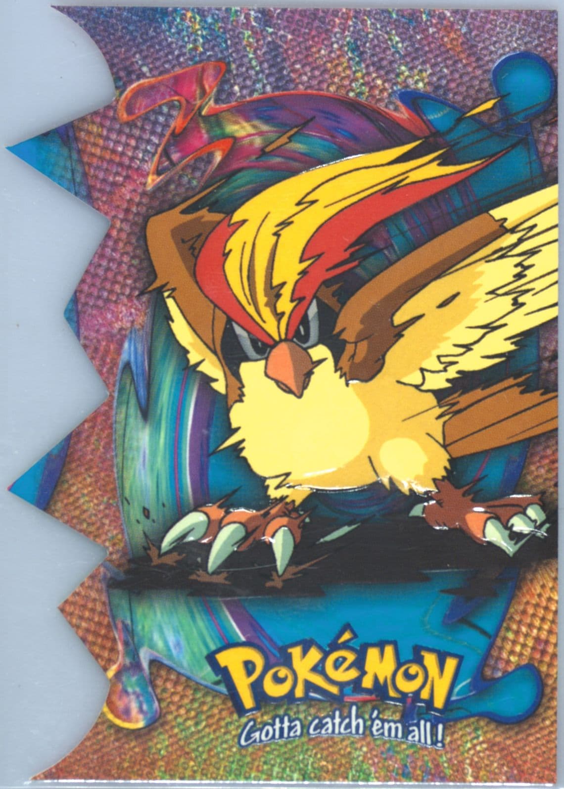 Pidgeot (EV12) 2000 Topps Pokemon TV Animation Die-Cut Embossed
