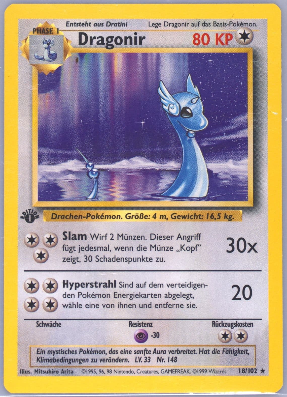 Dragonir 1st Edition (18) 1999 Pokemon German