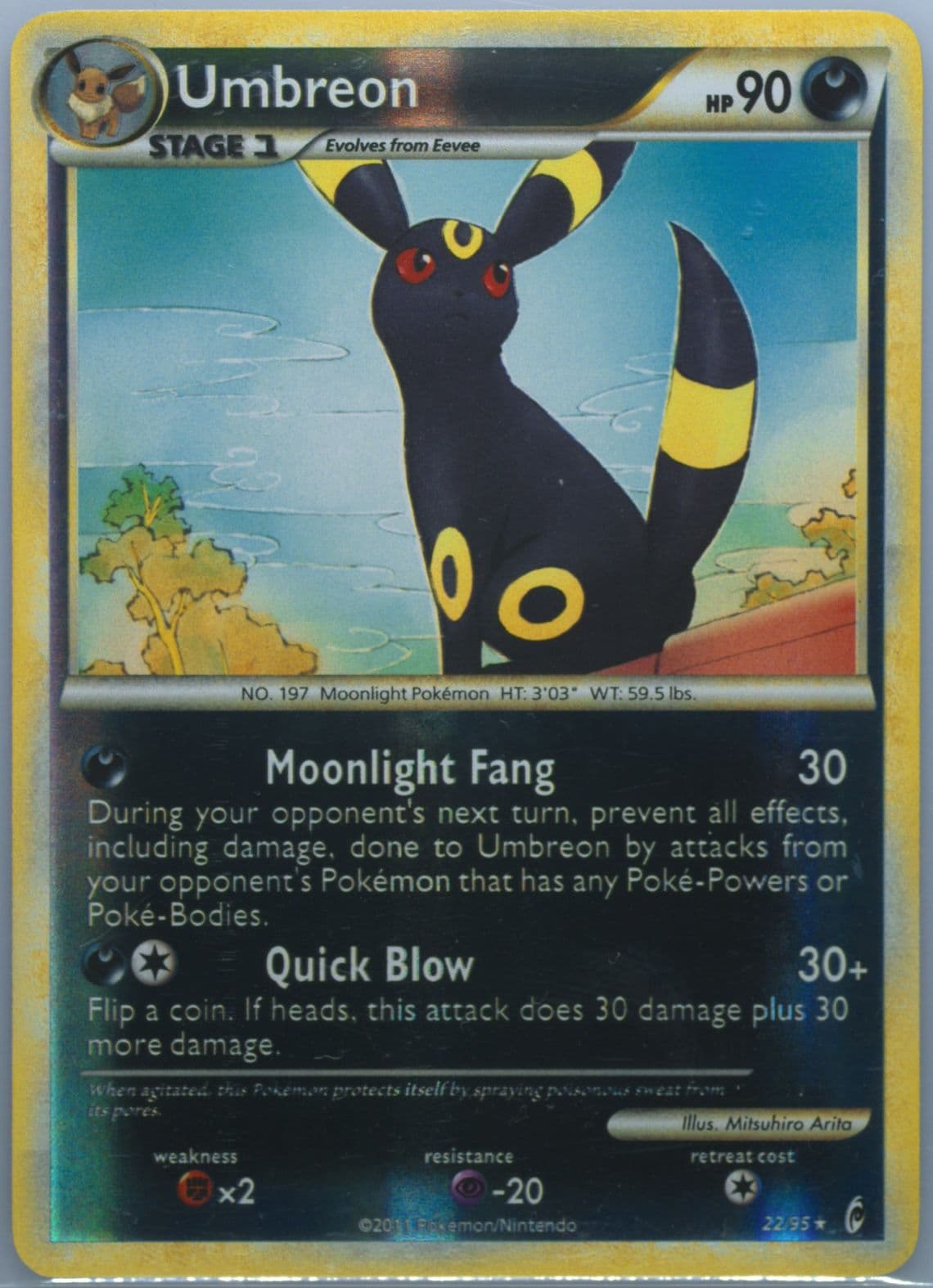 Umbreon-Reverse Foil (22) 2011 Pokemon Call of Legends