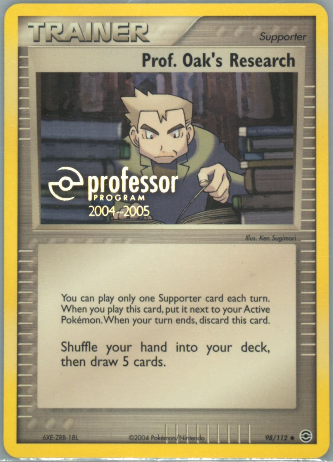 Professor Oak's Research Professor Program '04-'05 (98) 2004 Pokemon EX Fire Red & Leaf Green