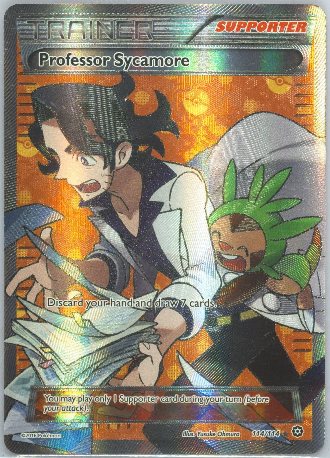 Full Art/Professor Sycamore (114) 2016 Pokemon XY Steam Siege