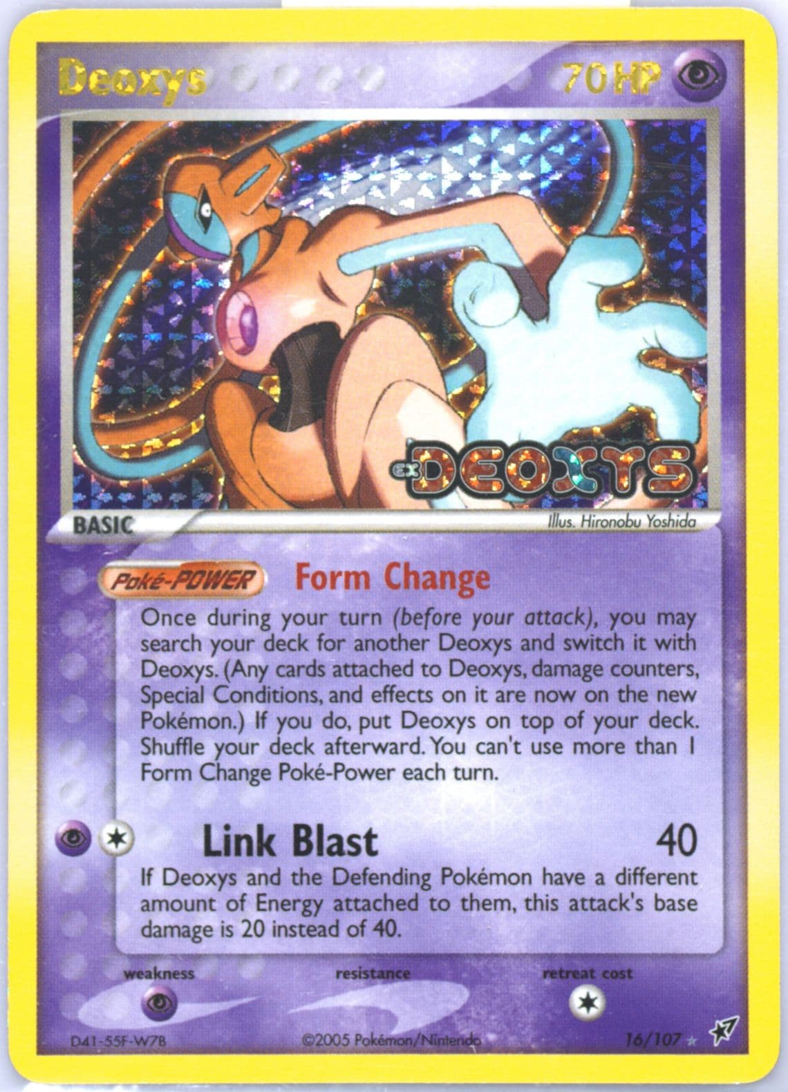 Deoxys-Reverse Foil (16) 2005 Pokemon EX Deoxys