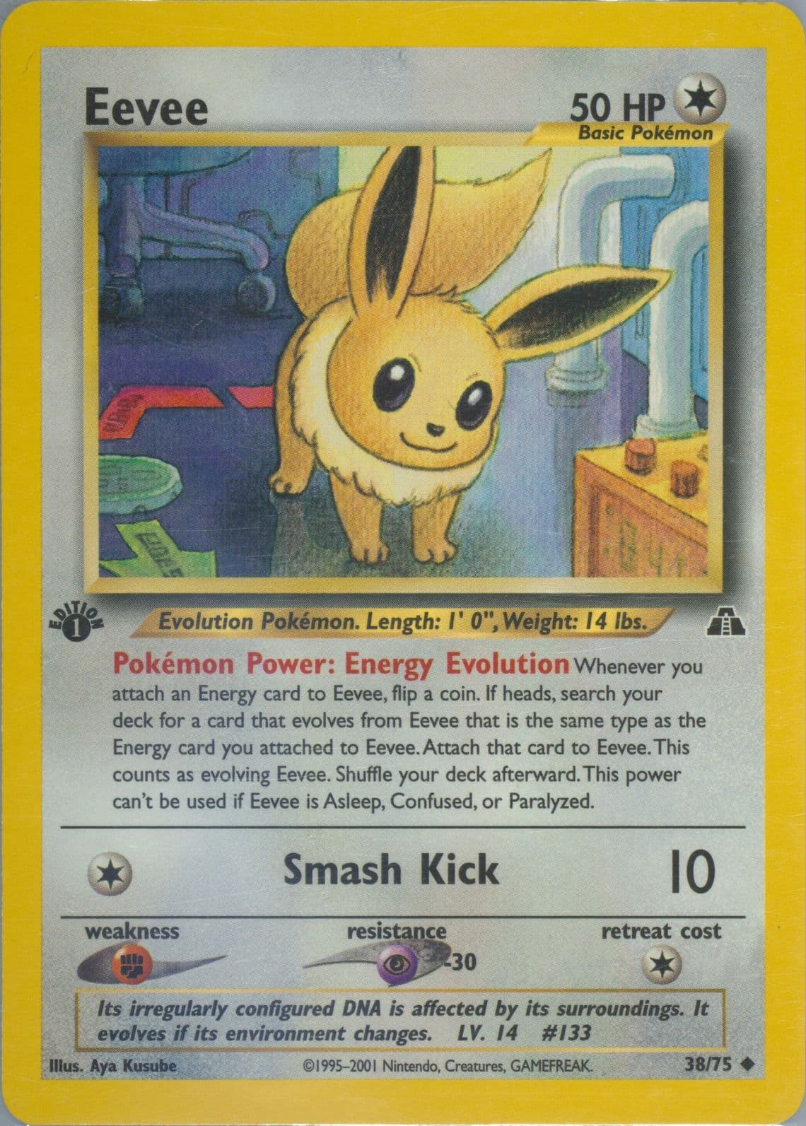Eevee 1st Edition (38) 2001 Pokemon Neo Discovery