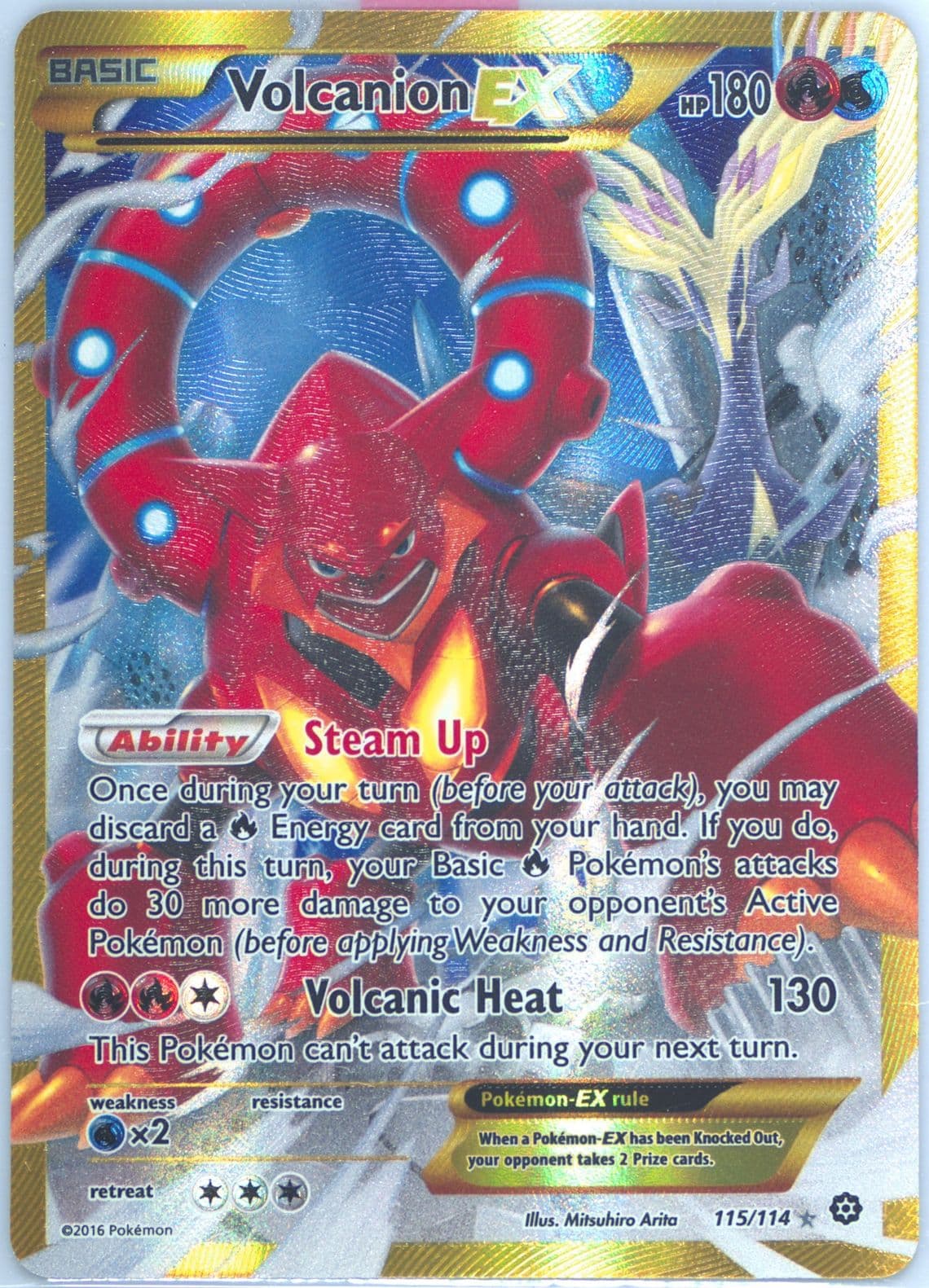 Full Art/Volcanion EX Secret (115) 2016 Pokemon XY Steam Siege