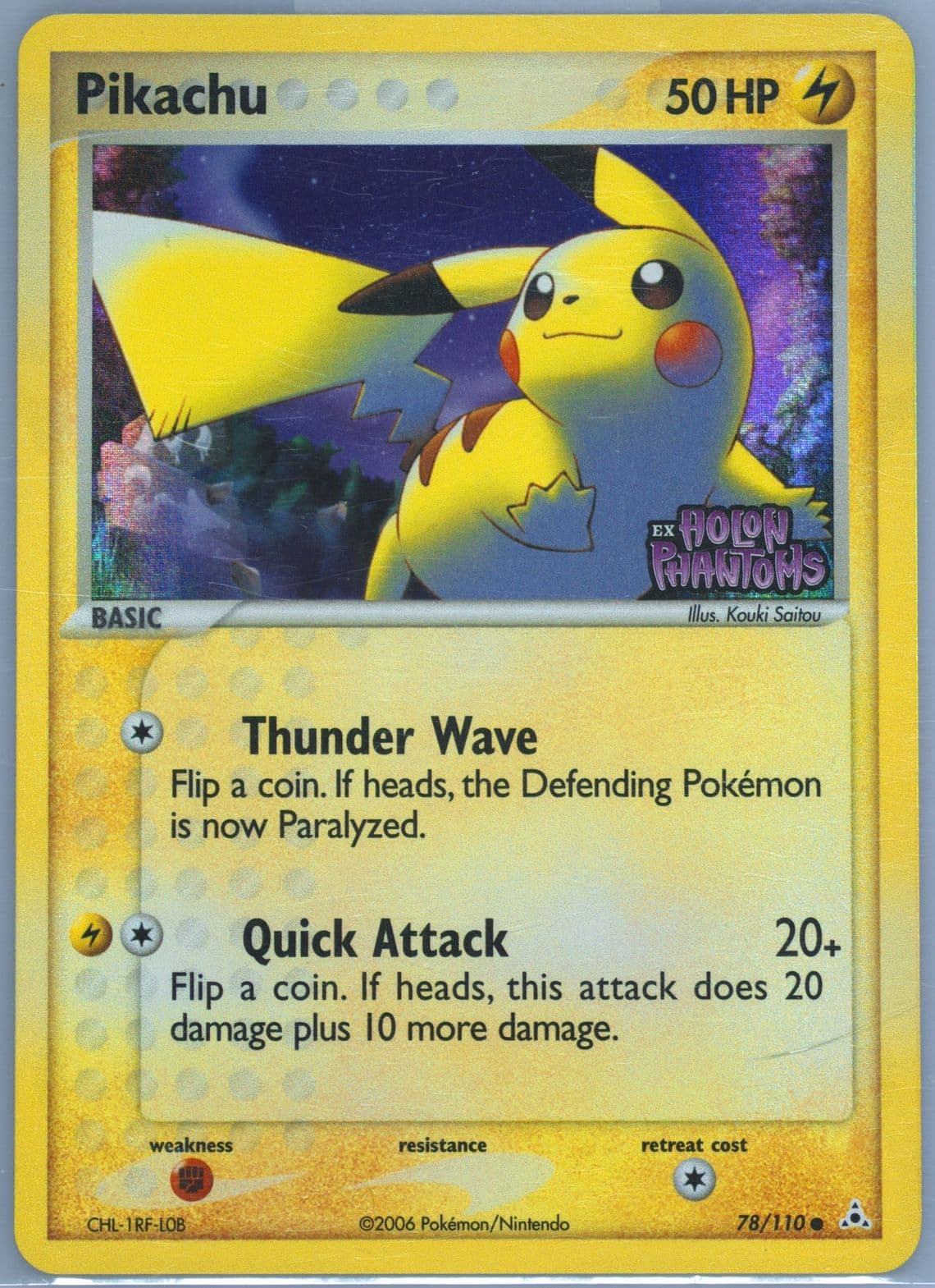 Pikachu-Reverse Foil (78) 2006 Pokemon EX Holon Phantoms