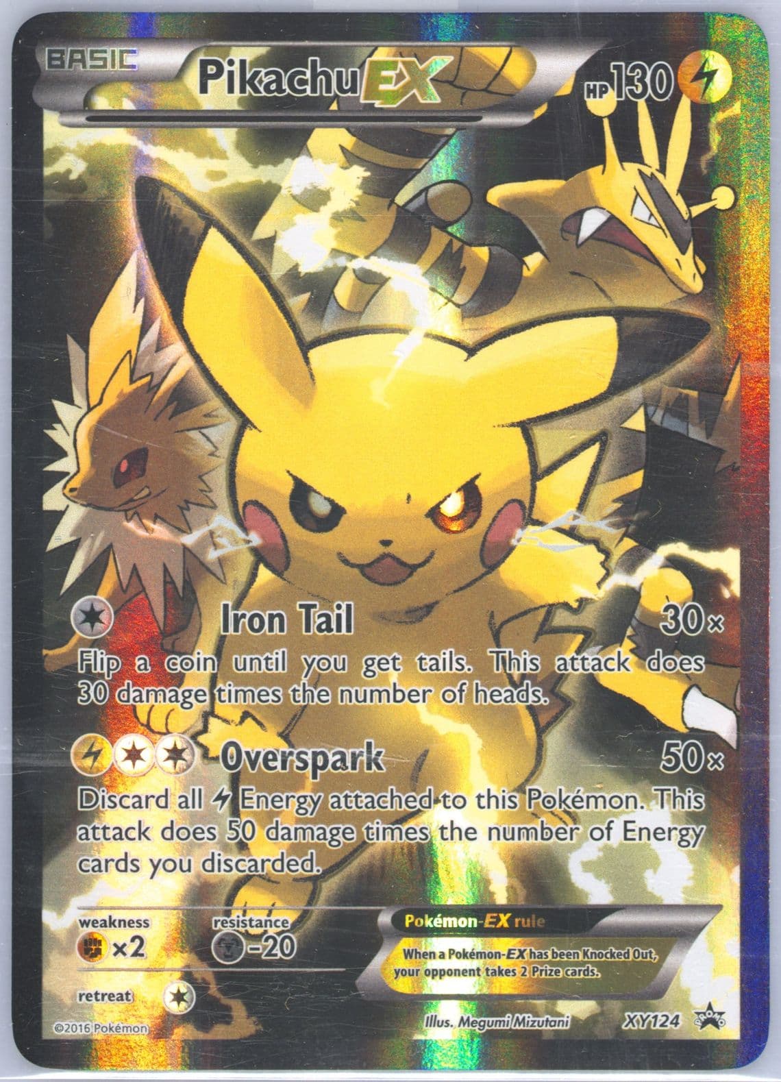 Full Art/Pikachu EX Red & Blue Collection (XY124) 2016 Pokemon XY Black Star Promo