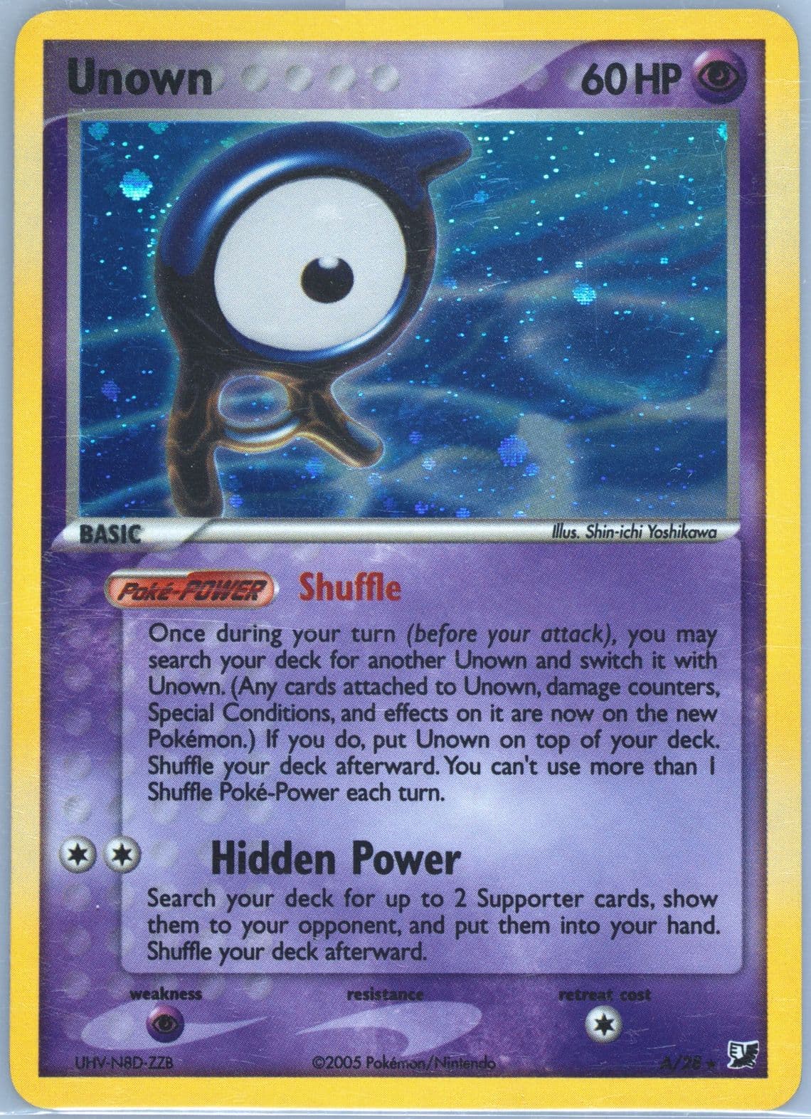 Unown-Holo (A/28) 2005 Pokemon EX Unseen Forces