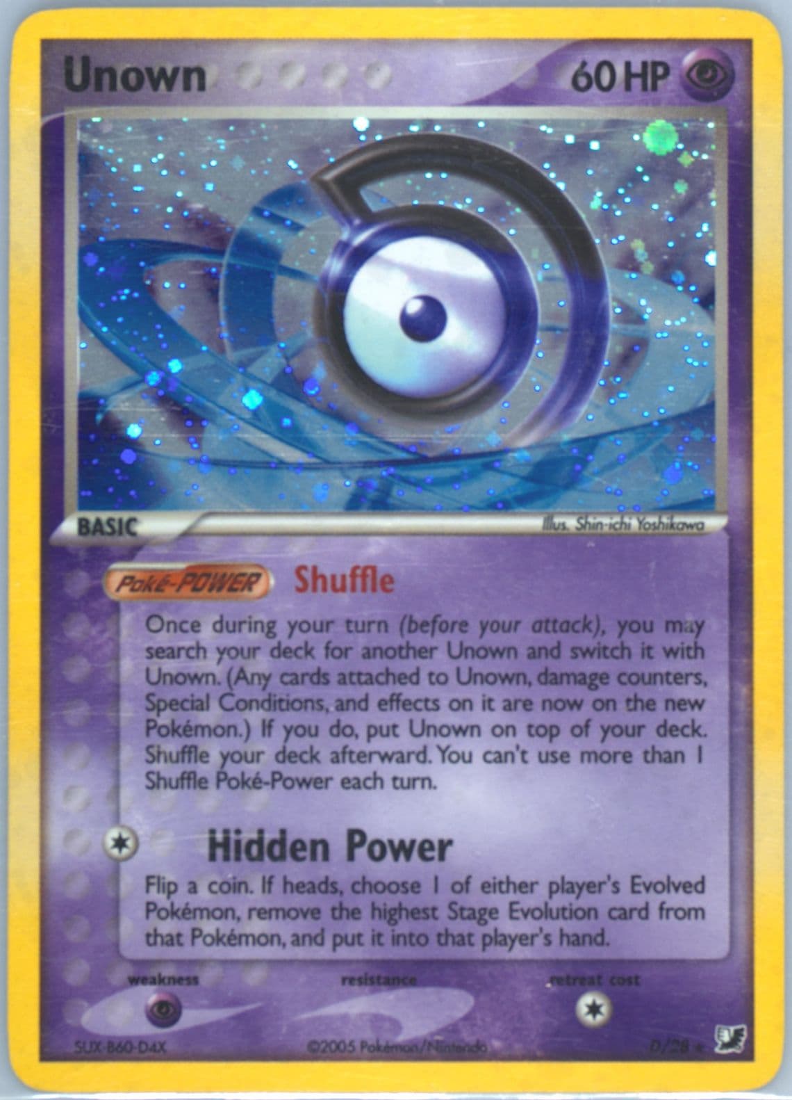 Unown-Holo (D/28) 2005 Pokemon EX Unseen Forces