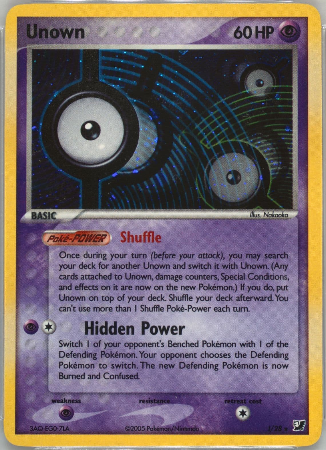 Unown-Holo (I/28) 2005 Pokemon EX Unseen Forces