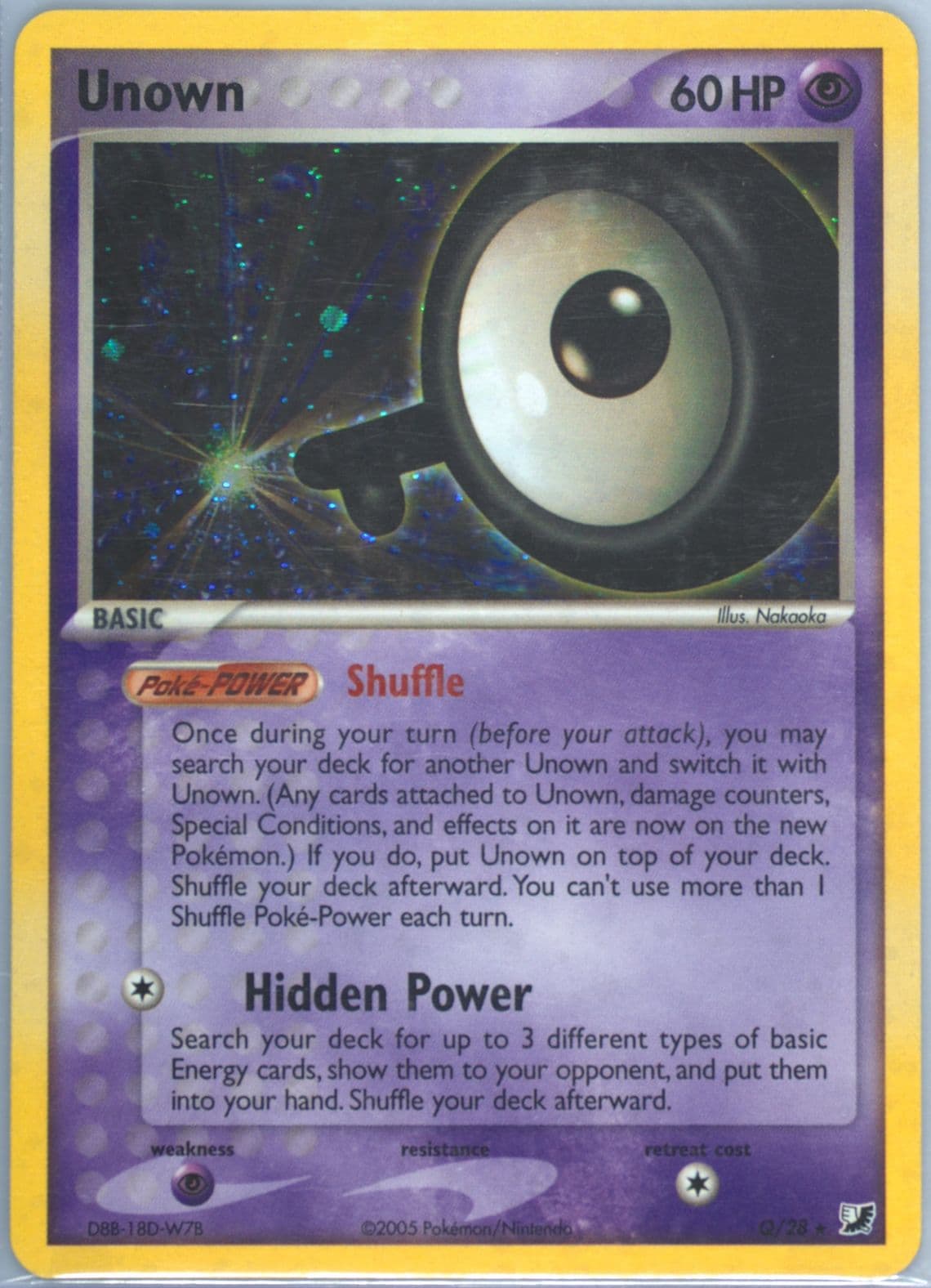 Unown-Holo (Q/28) 2005 Pokemon EX Unseen Forces