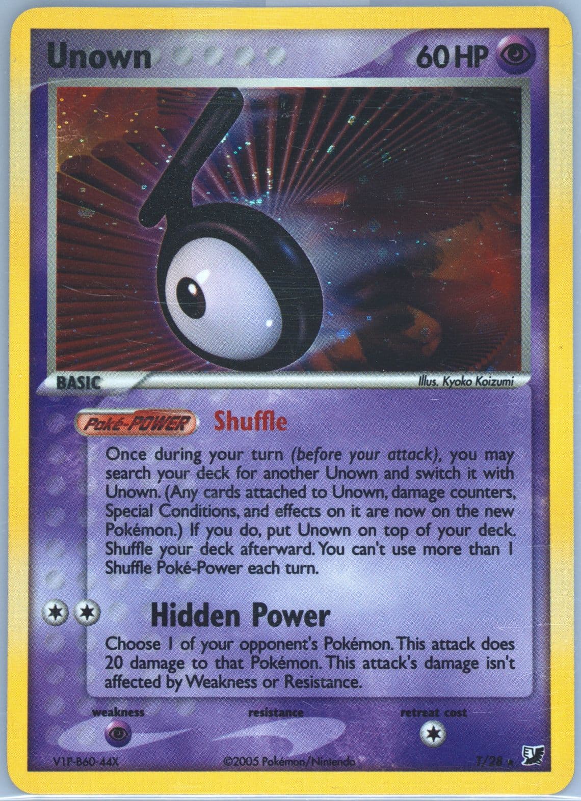 Unown-Holo (T/28) 2005 Pokemon EX Unseen Forces