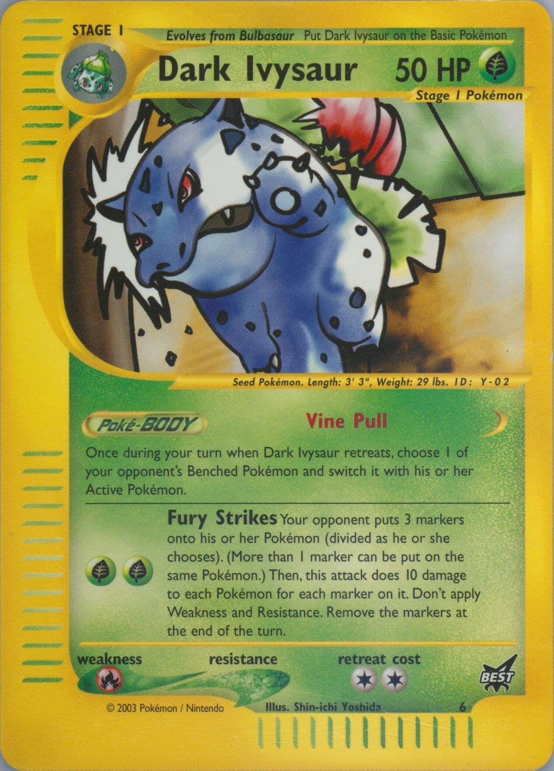 Dark Ivysaur (6) 2003 Pokemon Best of Game Promo