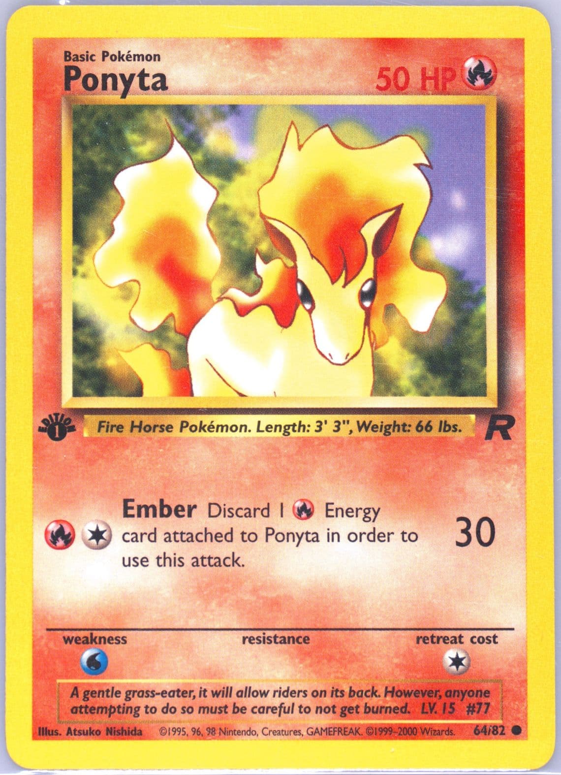 Ponyta 1st Edition (64) 2000 Pokemon Rocket