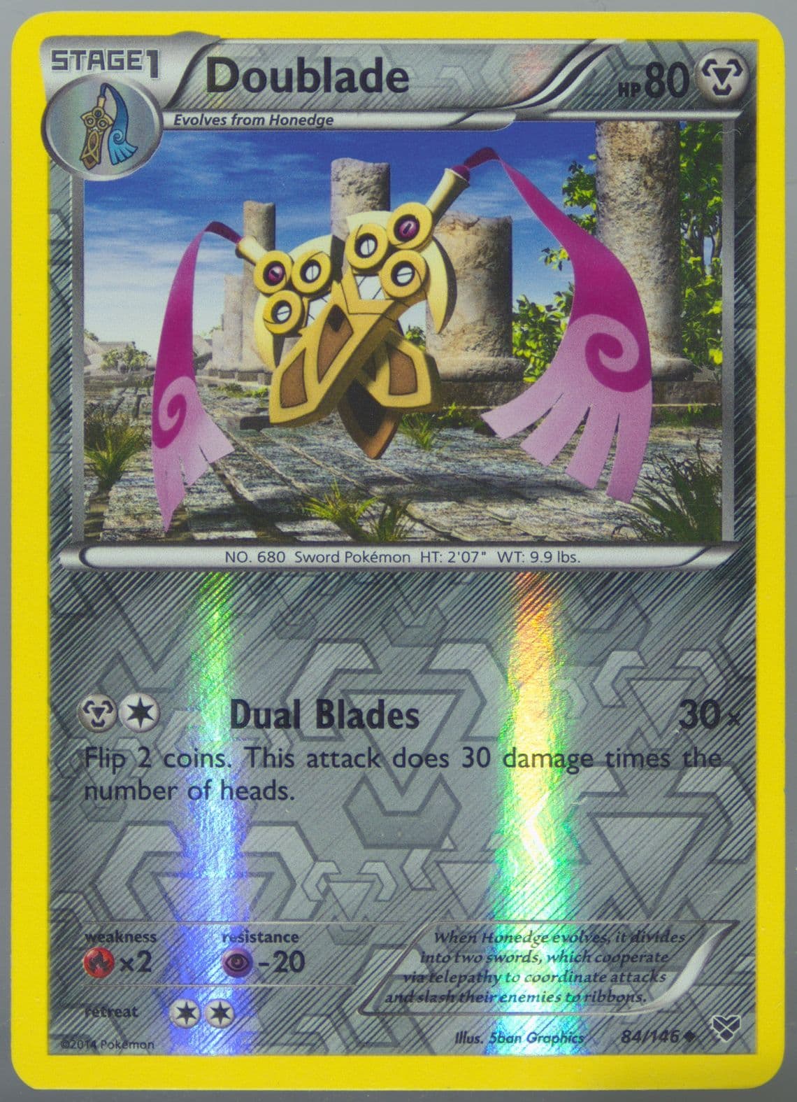 Doublade-Reverse Foil (84) 2014 Pokemon XY