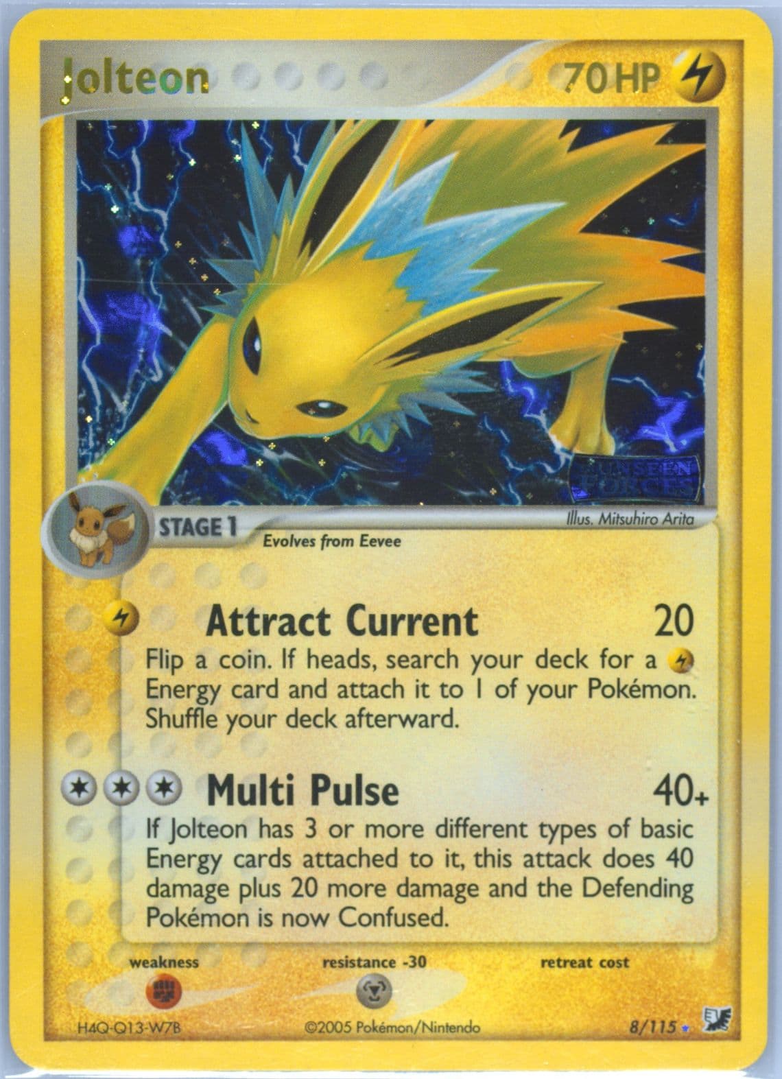 Jolteon-Reverse Foil (8) 2005 Pokemon EX Unseen Forces