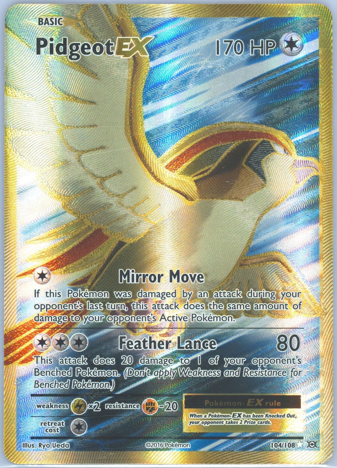 Full Art/Pidgeot EX (104) 2016 Pokemon XY Evolutions