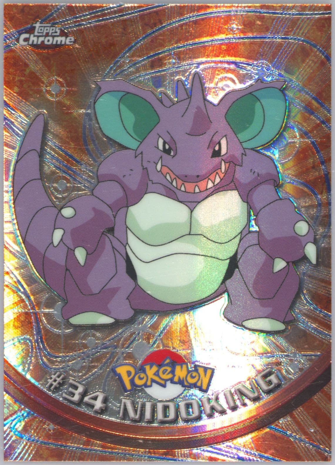 Nidoking Spectra (34) 2000 Topps Chrome Pokemon T.V.