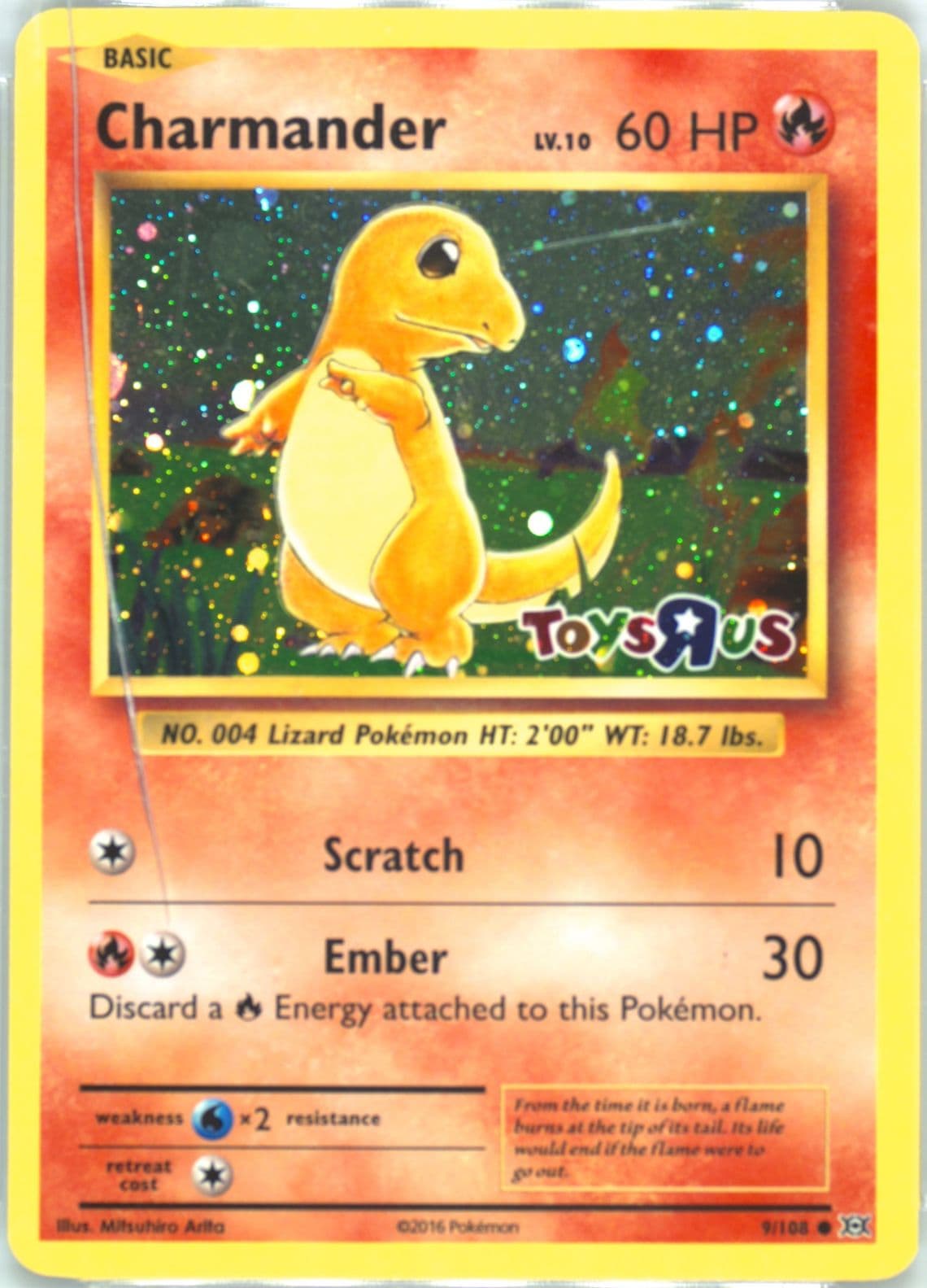 Charmander-Holo Cosmos-Toys R US (9) 2016 Pokemon XY Evolutions