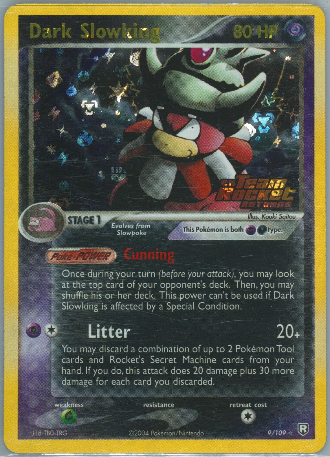 Dark Slowking-Reverse Foil (9) 2004 Pokemon EX Team Rocket Returns