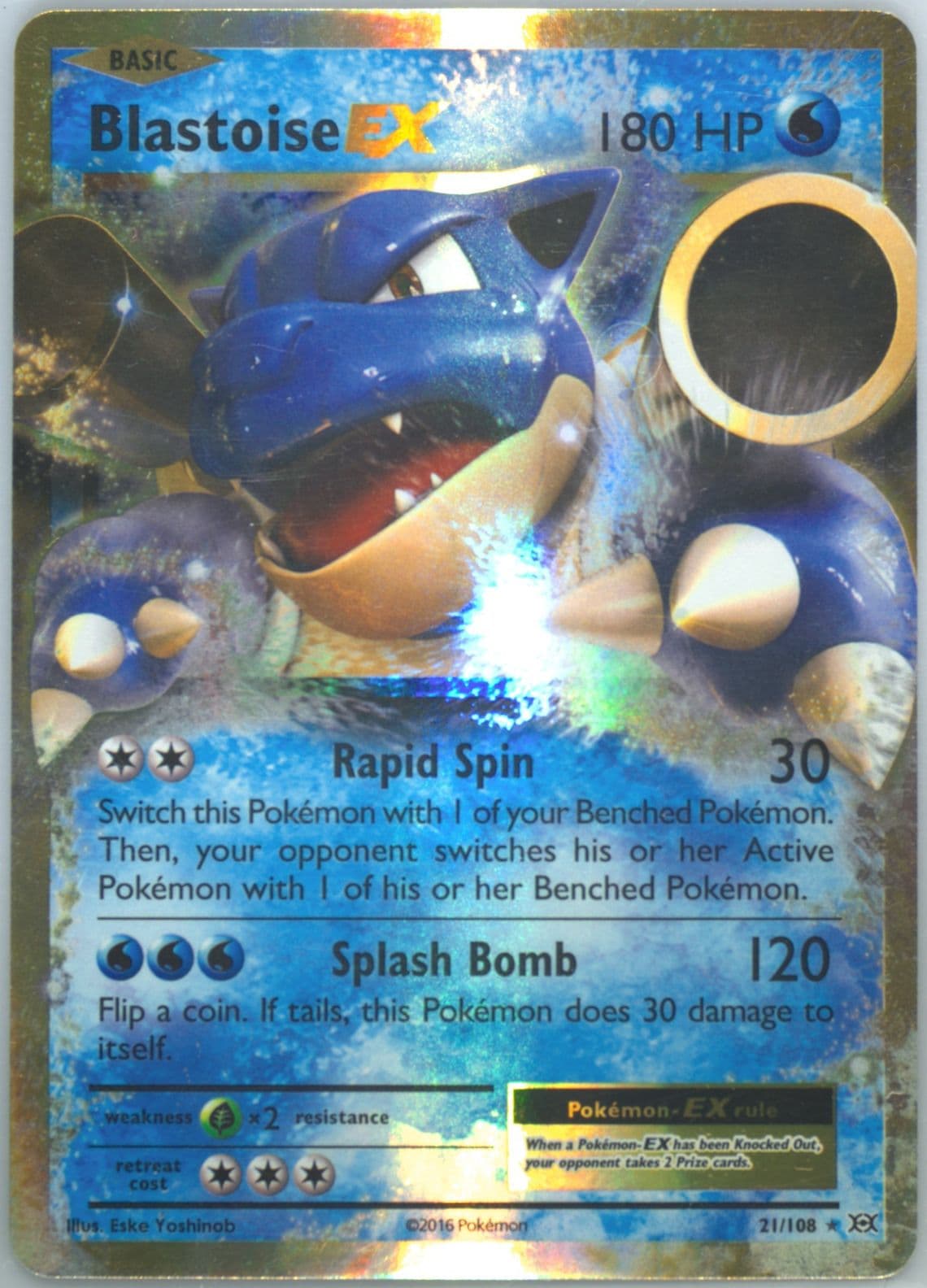 Blastoise EX (21) 2016 Pokemon XY Evolutions