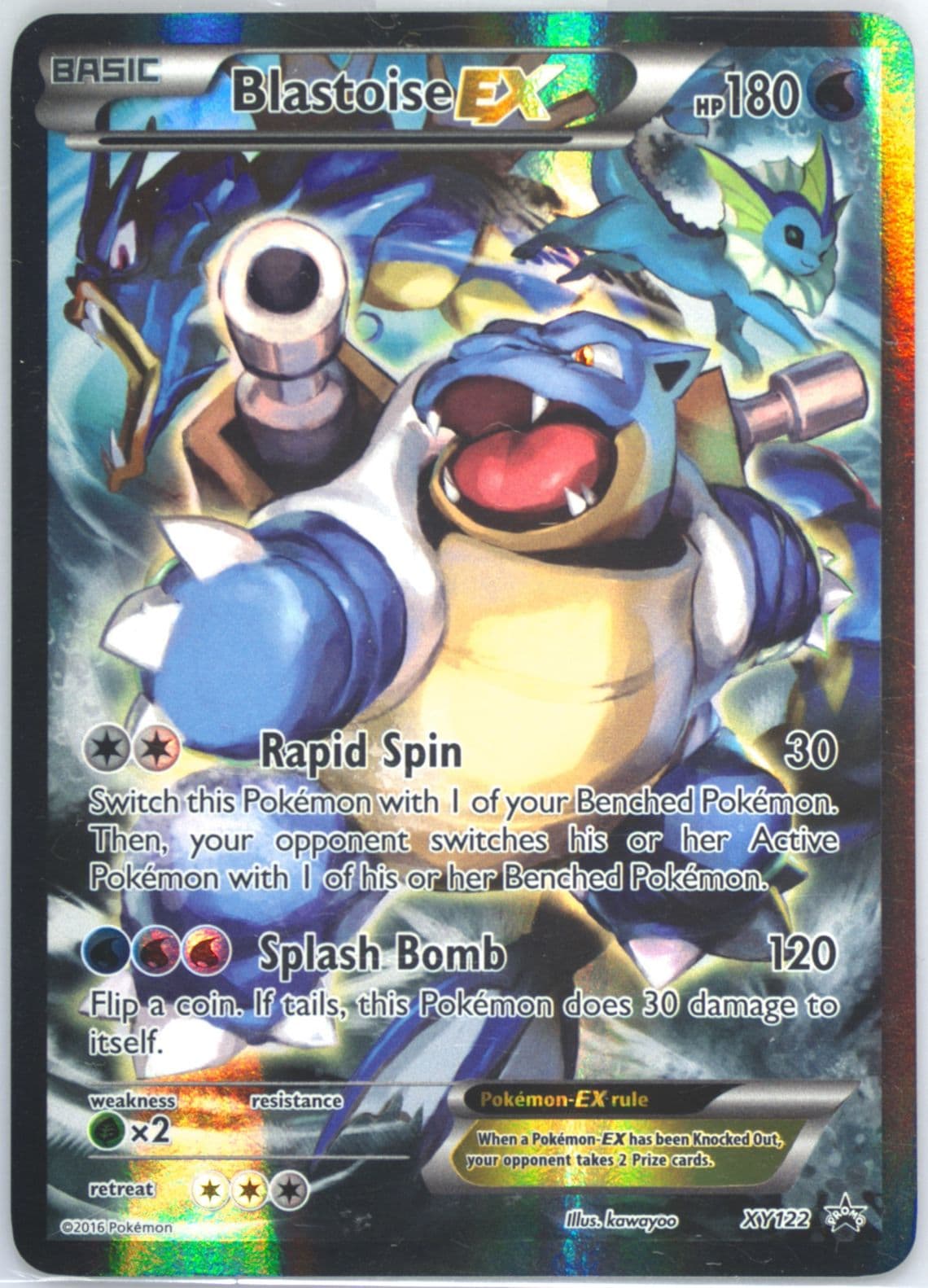 Full Art/Blastoise EX Red & Blue Collection-Jumbo (XY122) 2016 Pokemon XY Black Star Promo