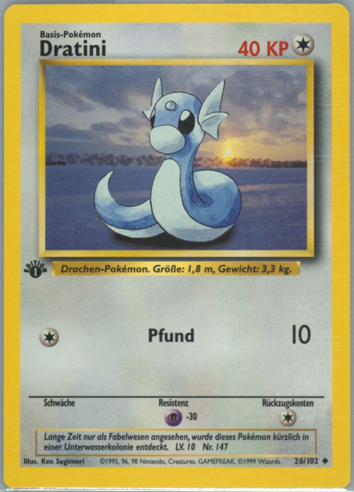 Dratini 1st Edition (26) 1999 Pokemon German