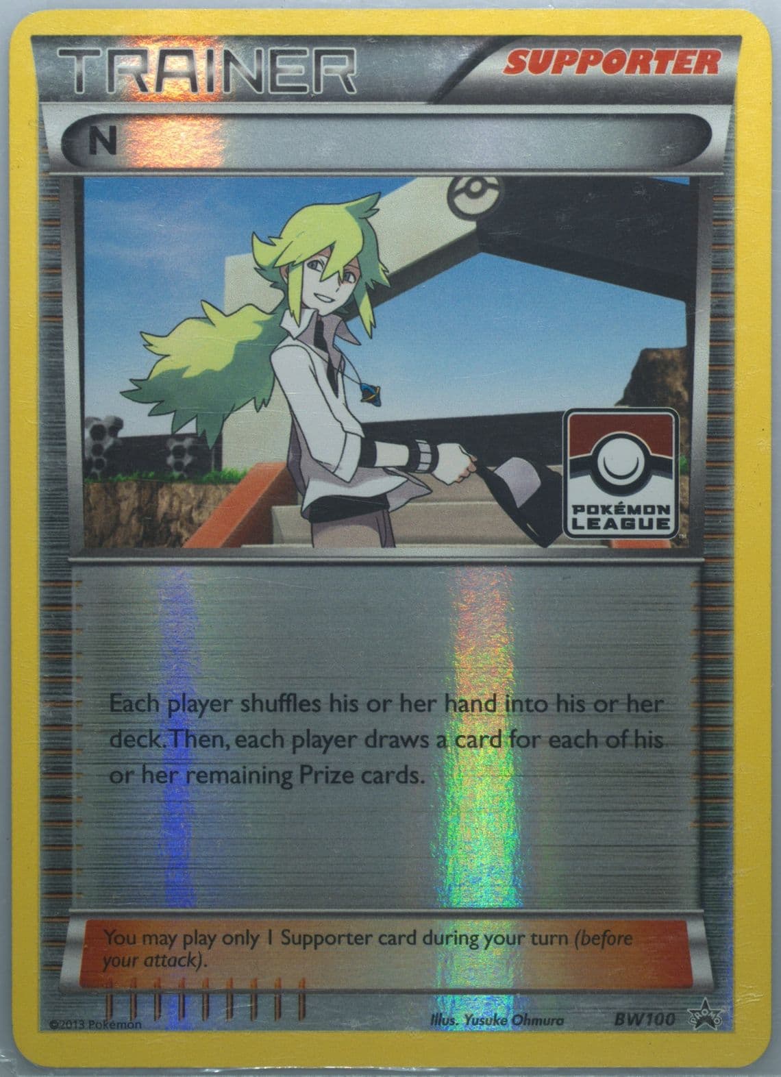 Trainer (N) Mirror Holo (BW100) 2013 Pokemon Black & White Promo