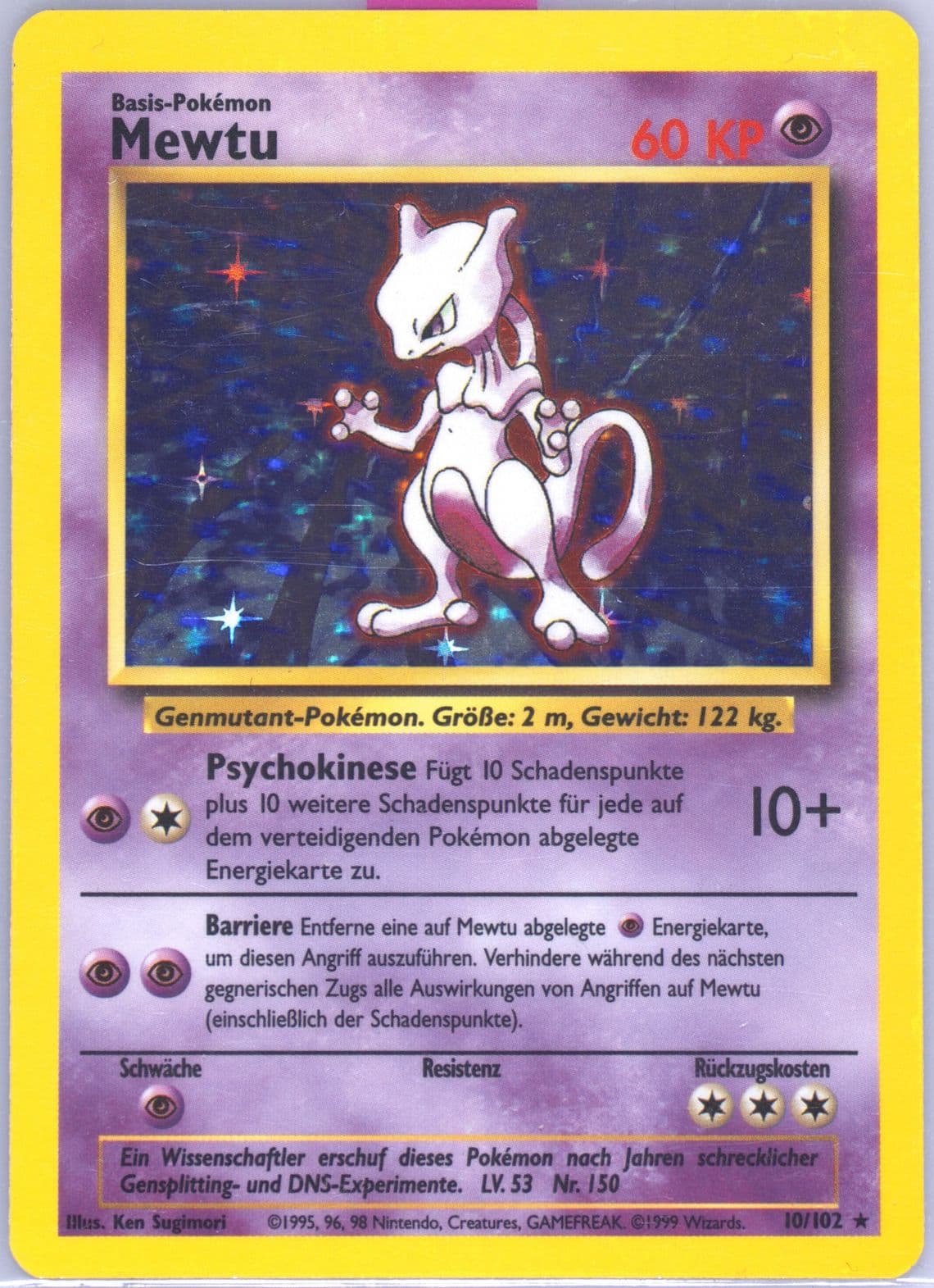 Mewtu-Holo (10) 1999 Pokemon German