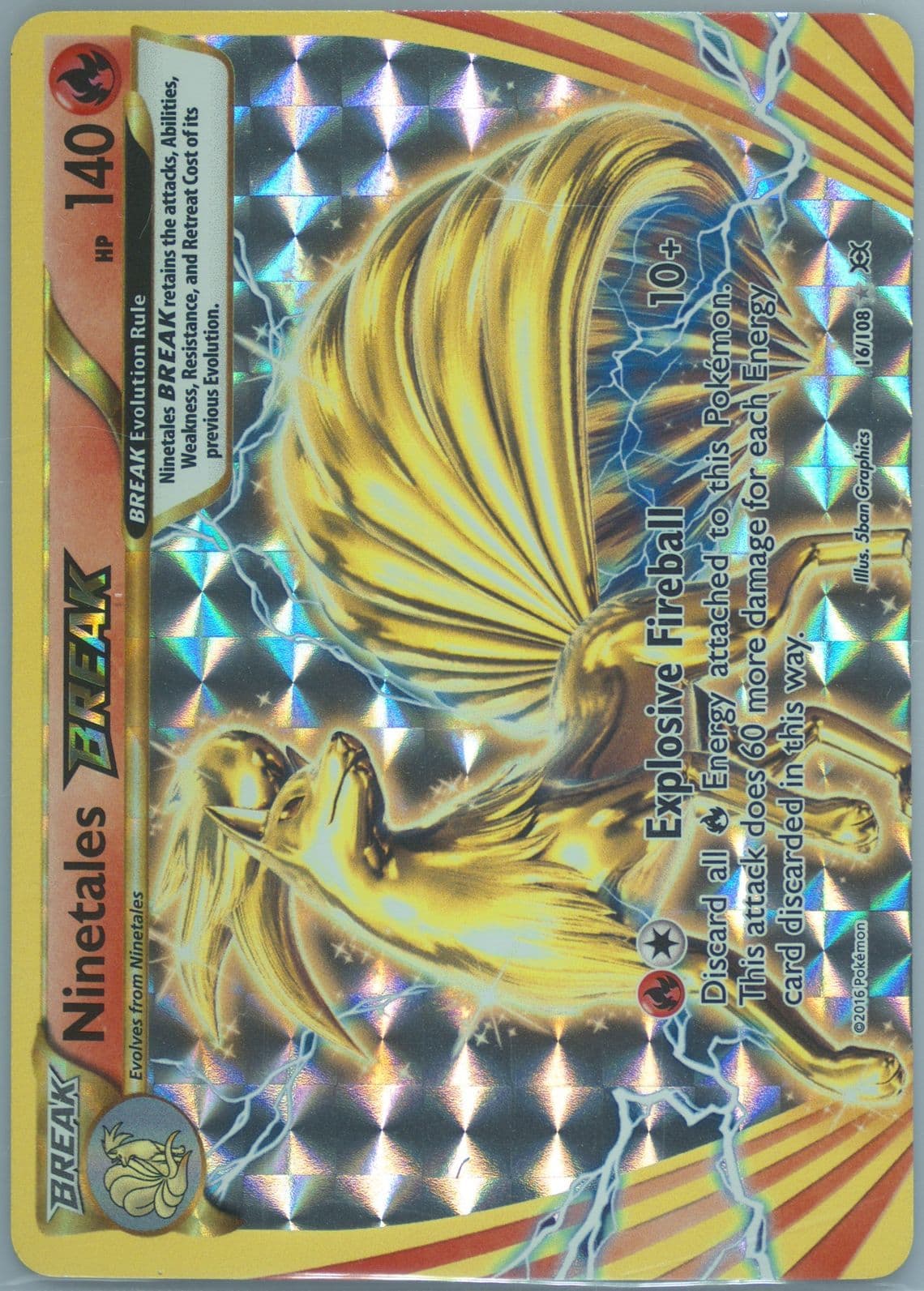 Ninetales Break (16) 2016 Pokemon XY Evolutions