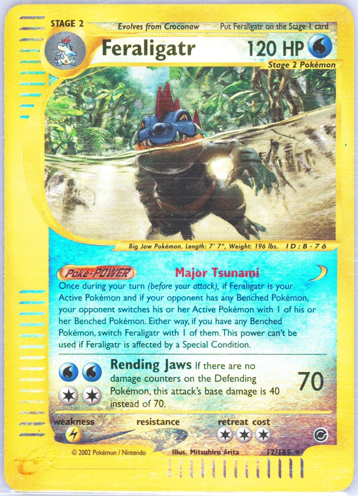 Feraligatr-Reverse Foil (12) 2002 Pokemon Expedition