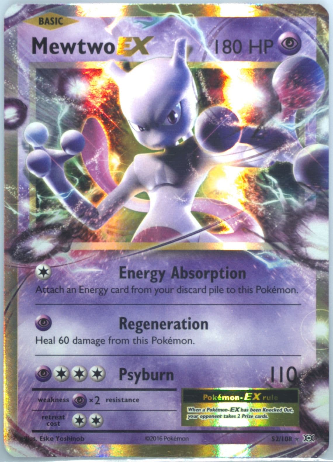 Mewtwo EX (52) 2016 Pokemon XY Evolutions