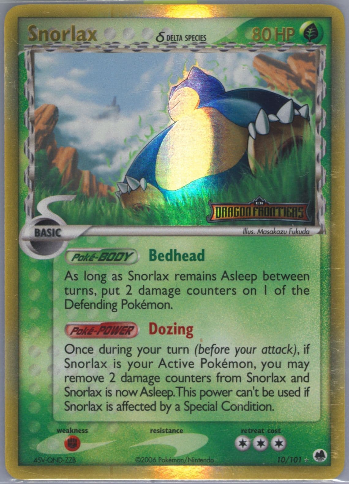 Snorlax-Reverse Foil (10) 2006 Pokemon EX Dragon Frontiers
