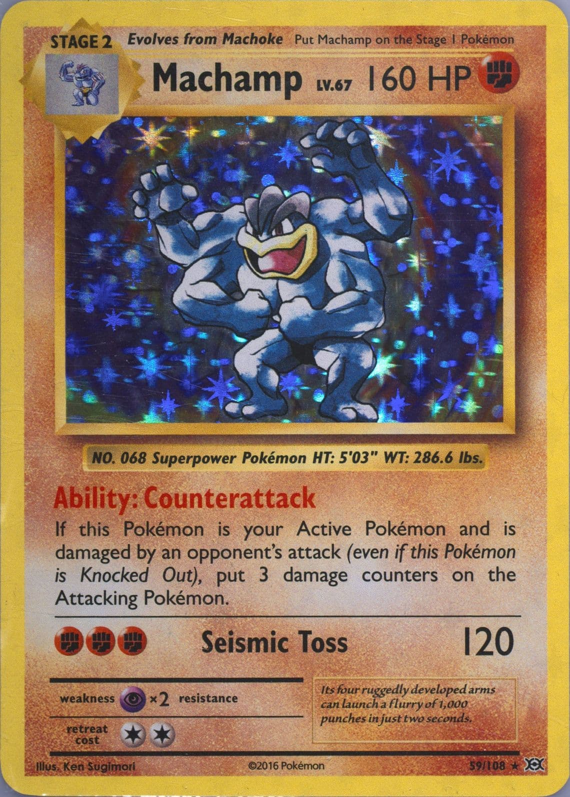 Machamp-Holo (59) 2016 Pokemon XY Evolutions