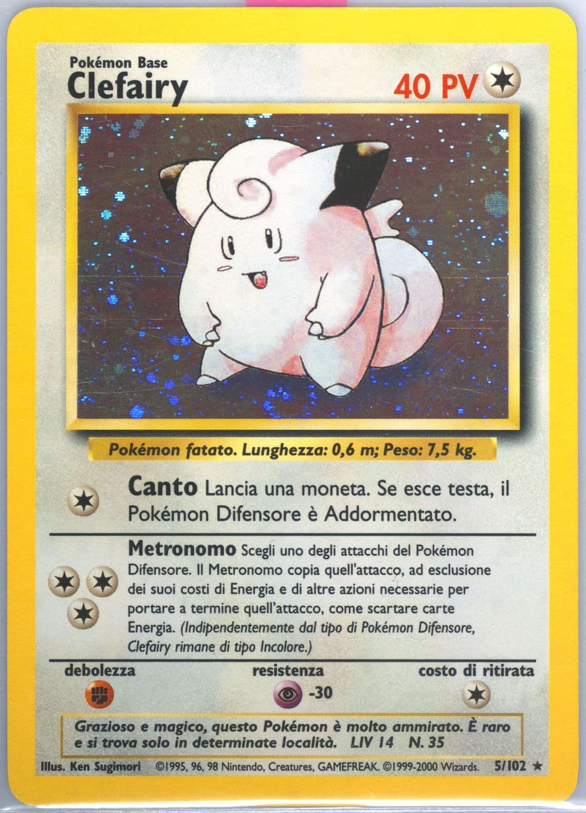 Clefairy-Holo Italian (5) 2000 Pokemon Game