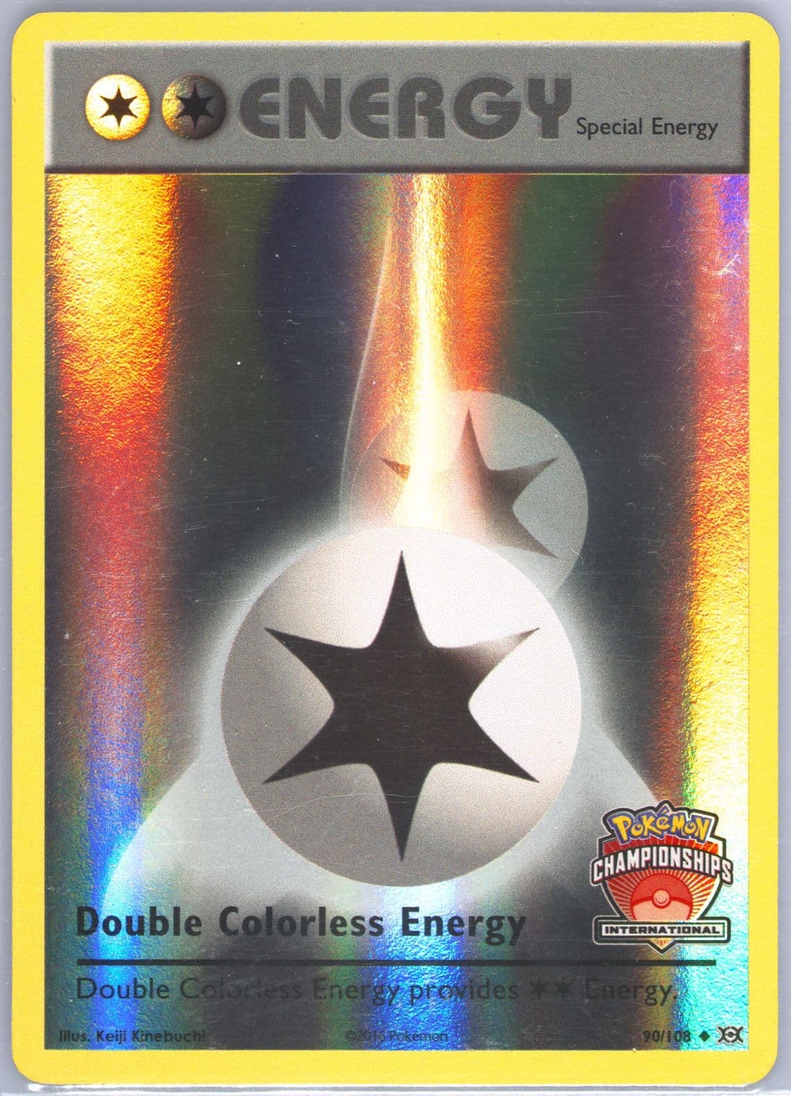 Double Colorless Energy Reverse Foil-Int'l Championship (90) 2016 Pokemon XY Evolutions
