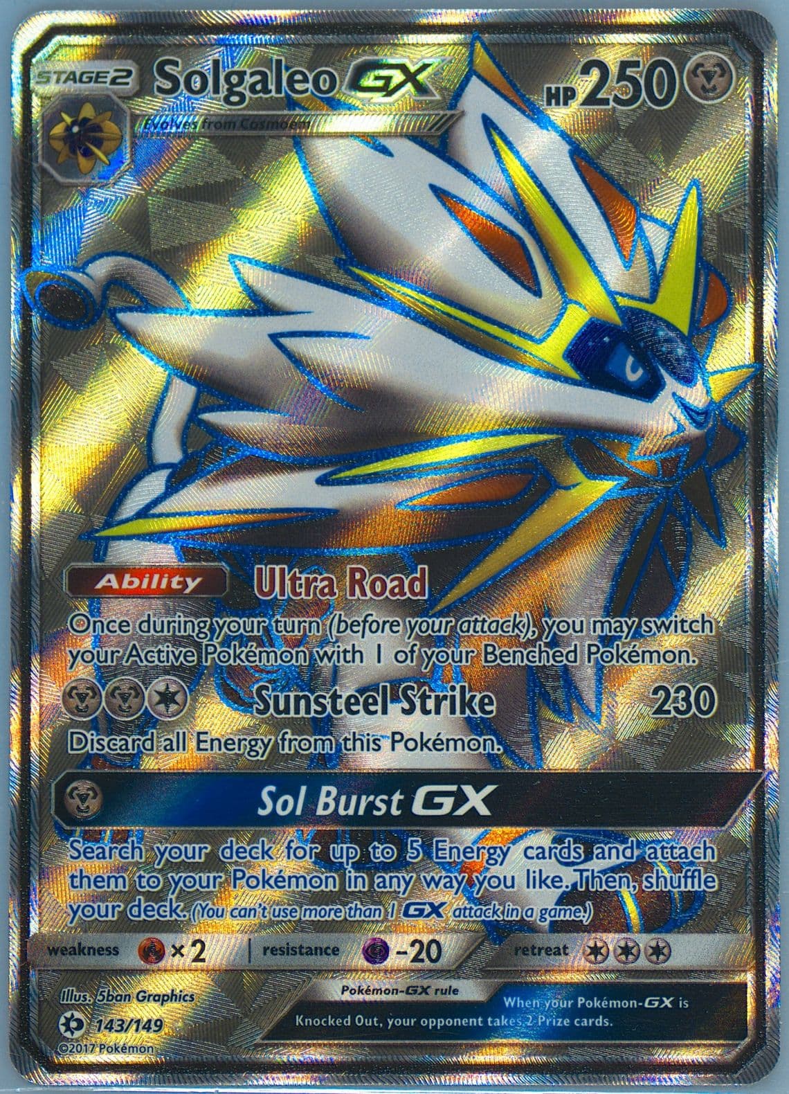 Full Art/Solgaleo GX (143) 2017 Pokemon Sun & Moon